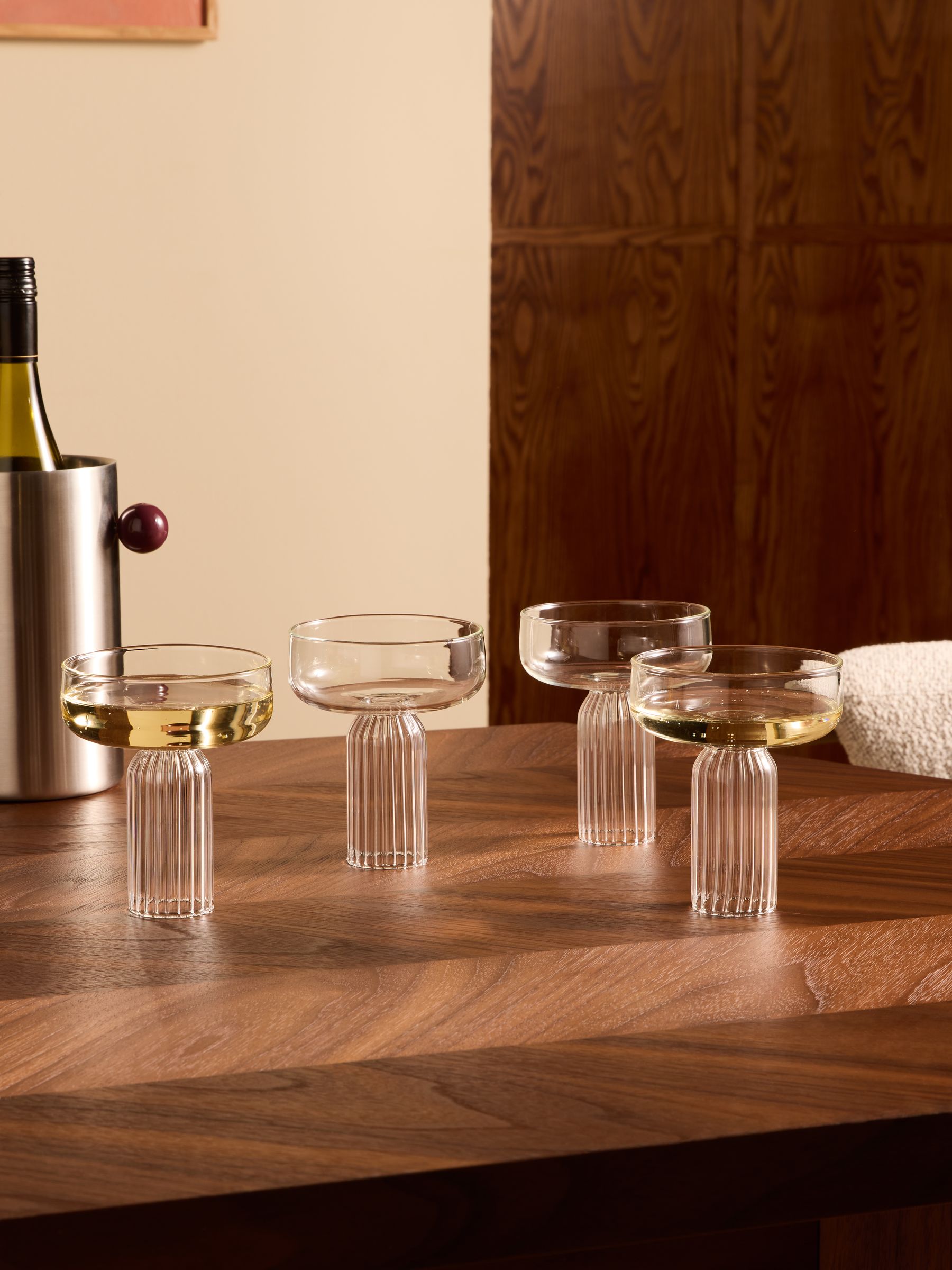 Set of 4 Edith Champagne Flutes in Clear - Image 1 of 3