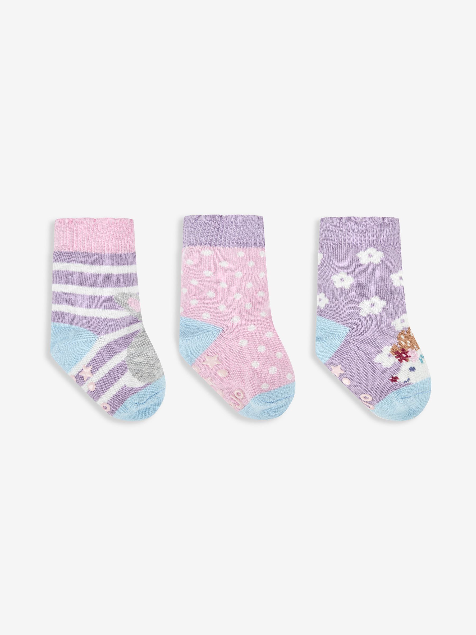 Purple 3-Pack Hedgerow Character Socks - Image 1 of 2