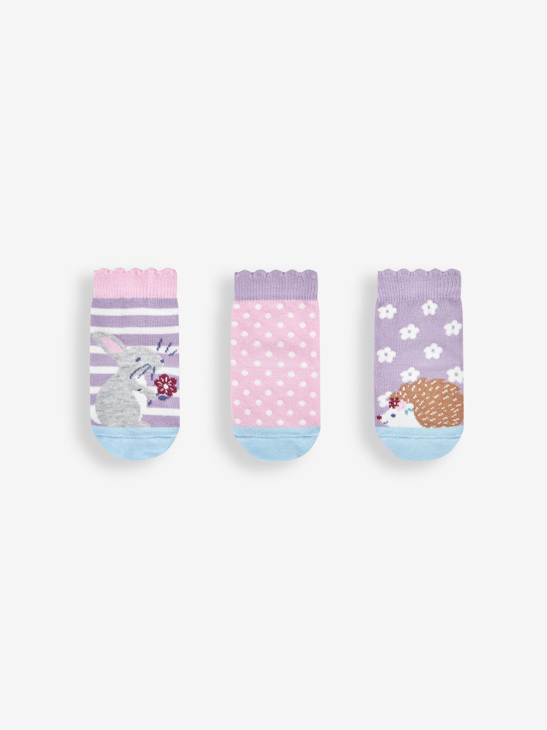 Purple 3-Pack Hedgerow Character Socks - Image 2 of 2