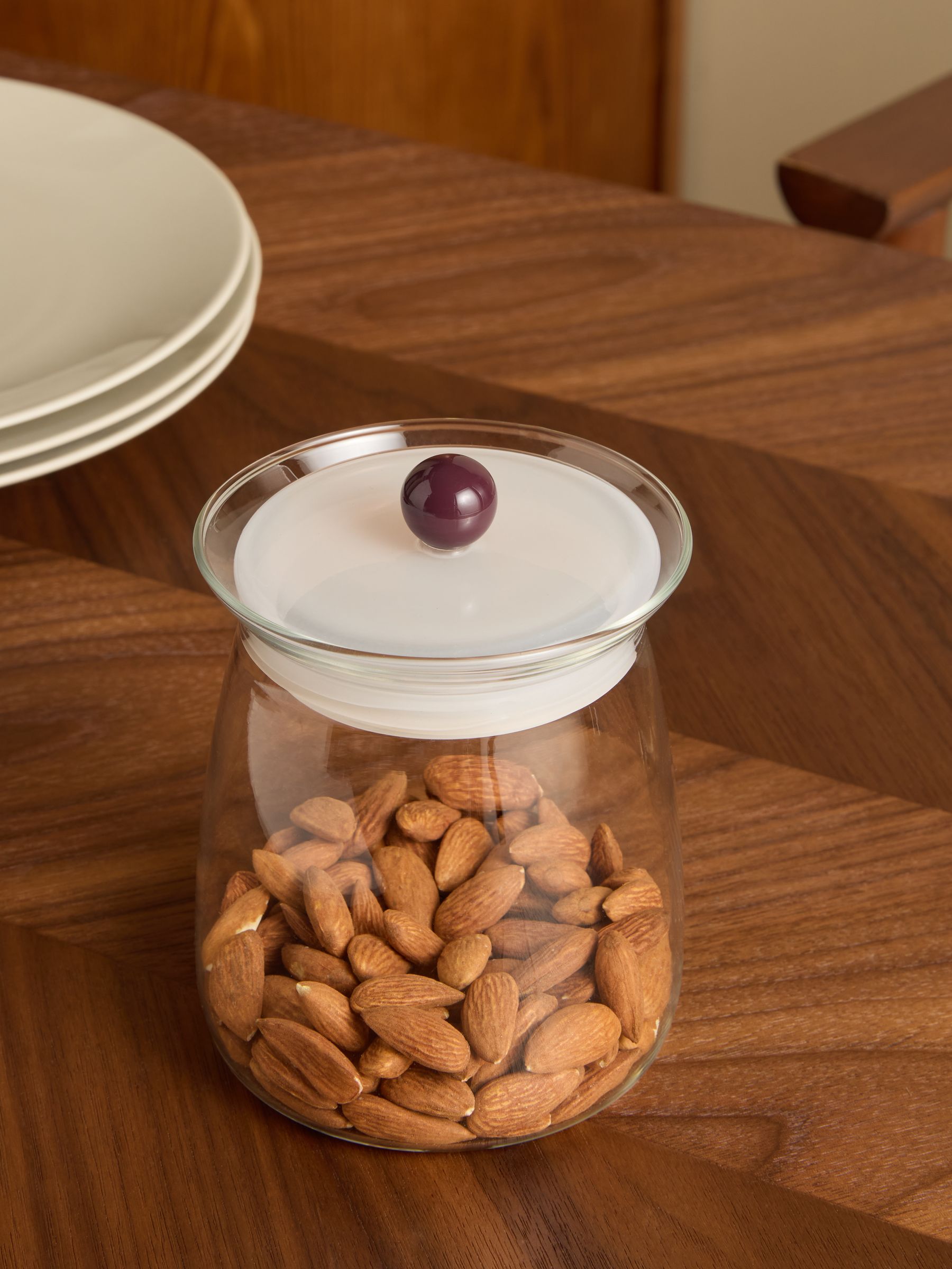 Lai Small Glass Storage Jar in Clear - Image 1 of 8 Lai Small Glass Storage Jar in Clear - Image 1 of 8