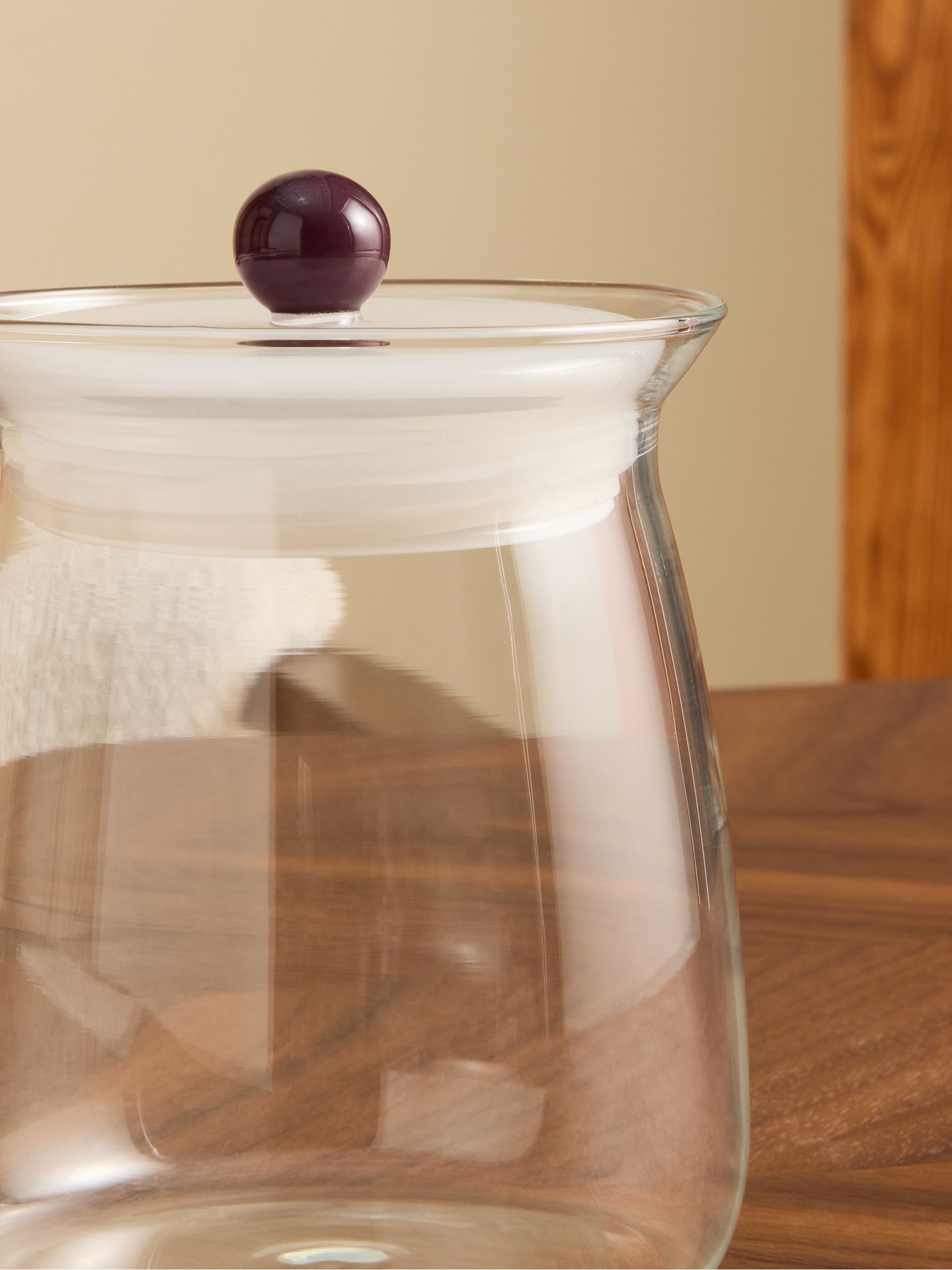 Lai Small Glass Storage Jar in Clear - Image 3 of 8