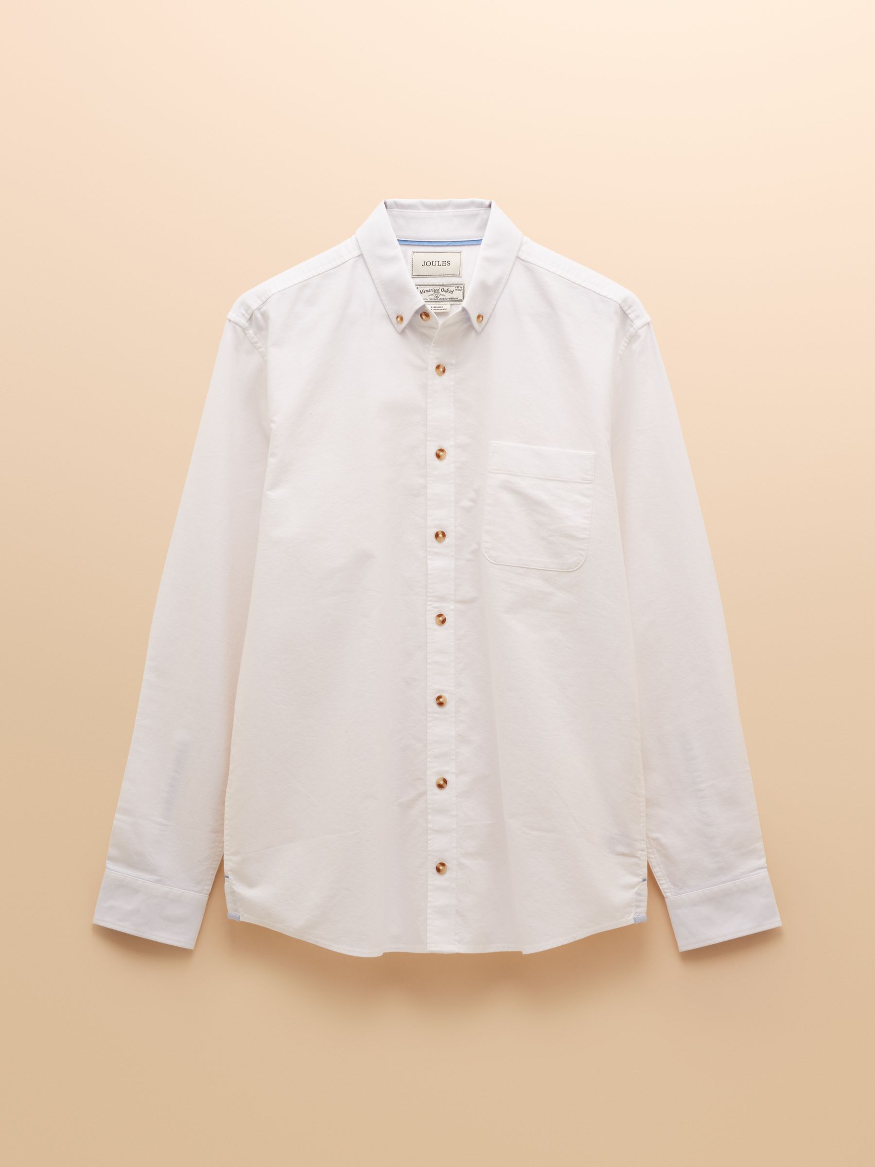 Oxford Classic Fit White Long Sleeve Cotton Shirt - Image 10 of 10