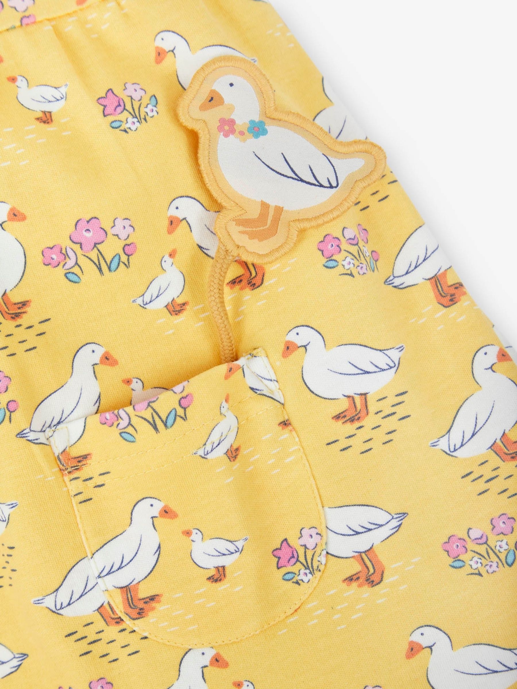 Yellow Duck Print With Pet In Pocket Button Through Dress - Image 5 of 5