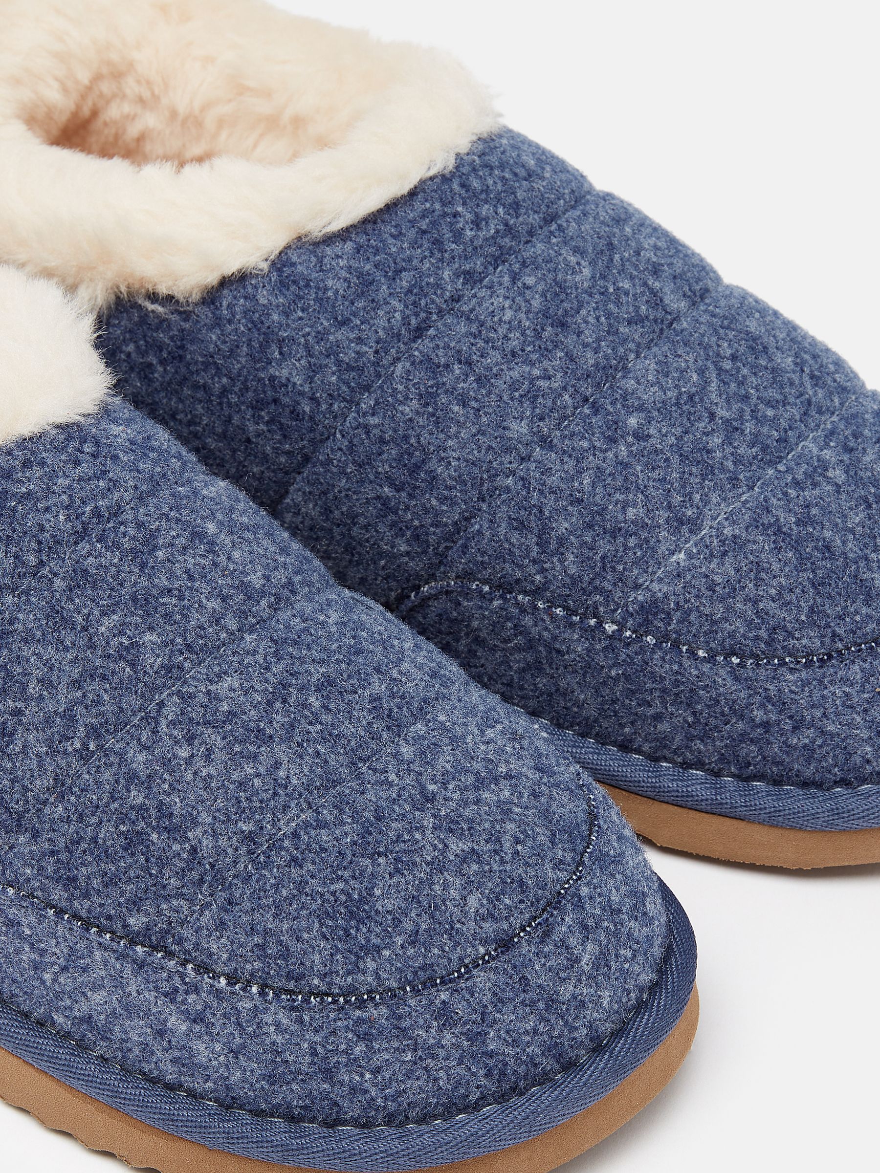 Women's Lazydays Grey Faux Fur Lined Slippers - Image 5 of 6