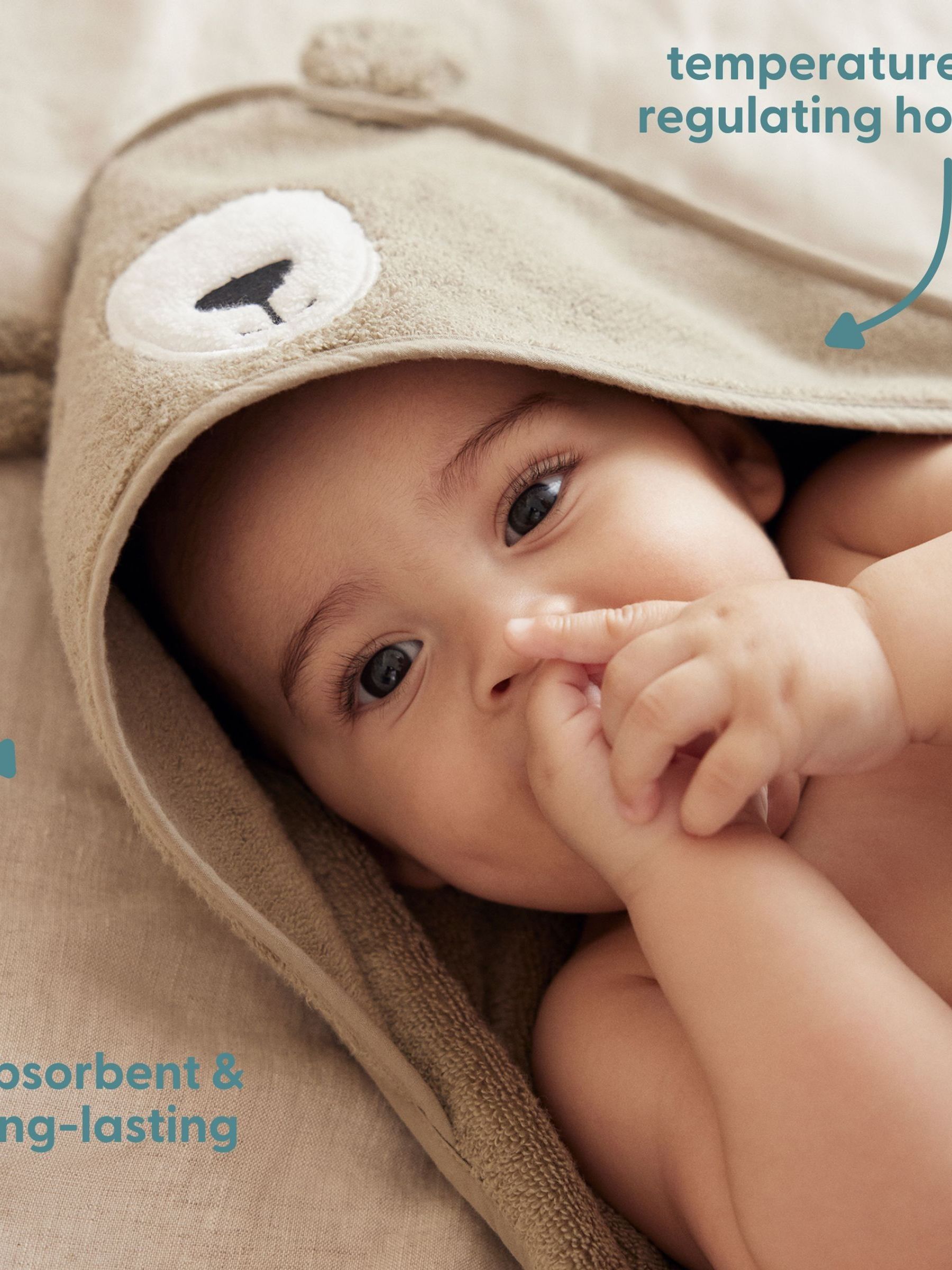 MORI Brown Bear Hooded Towel - Image 2 of 6