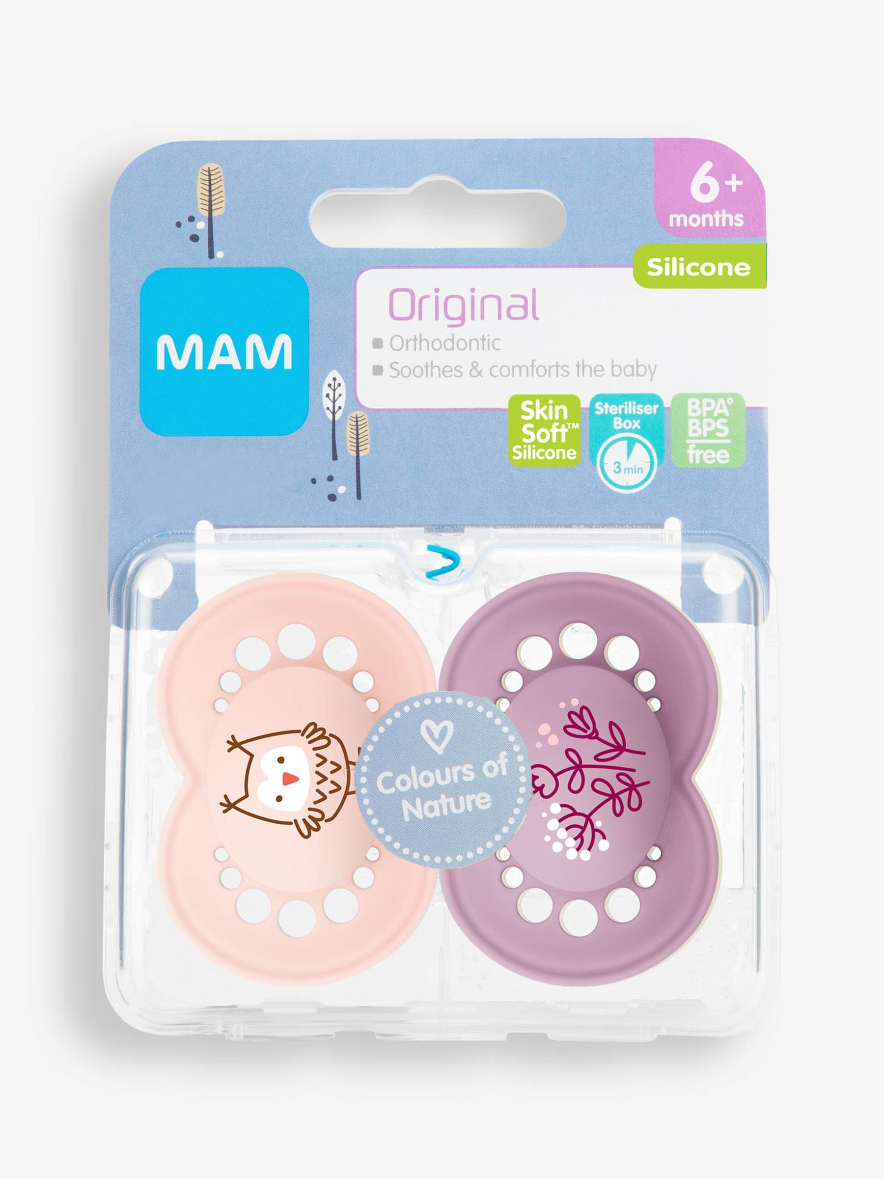 Pink MAM Colours of Nature Soother 6+ Months - Image 2 of 4