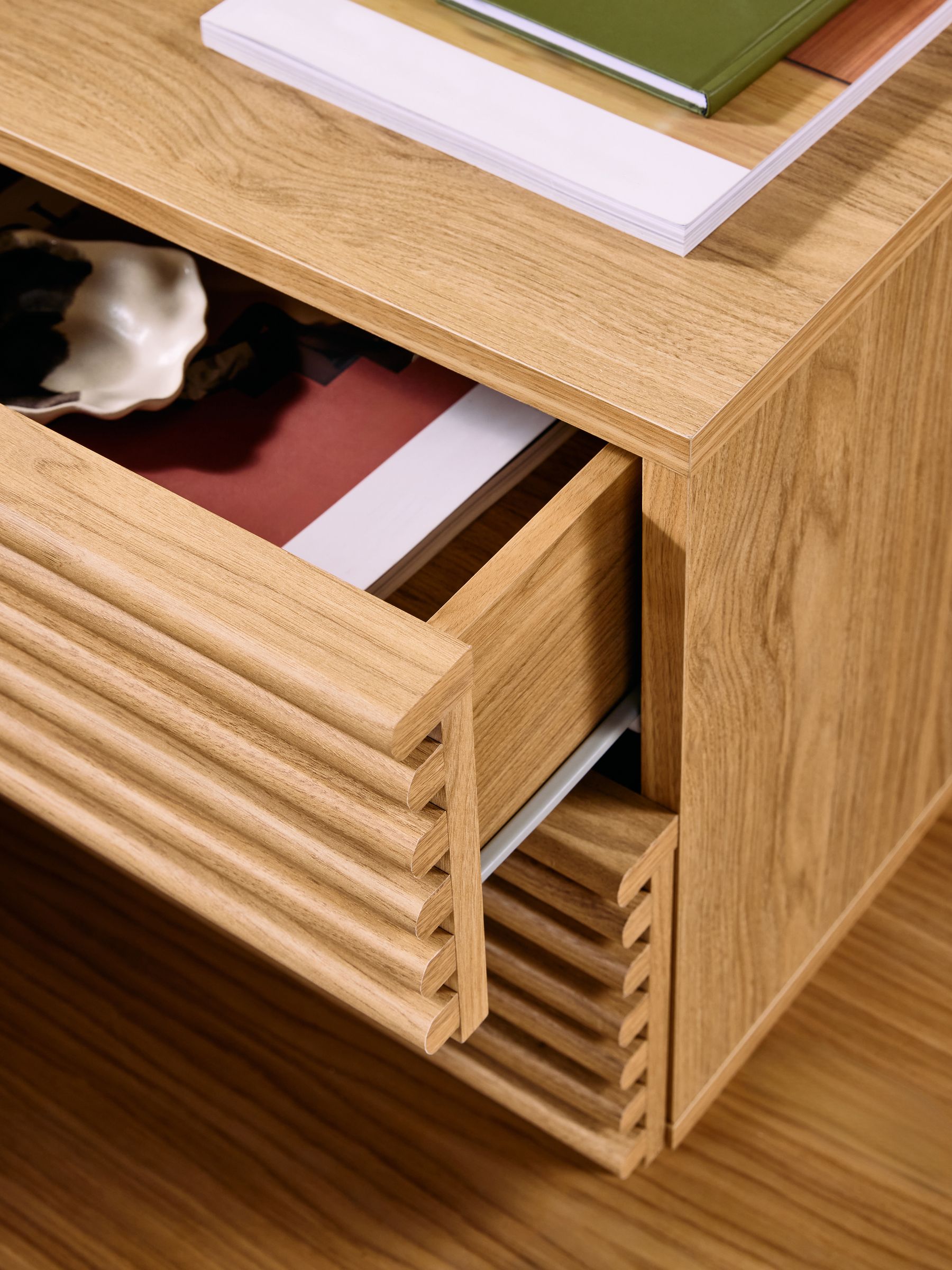 Tulma Bedside Table in Oak Effect - Image 2 of 5