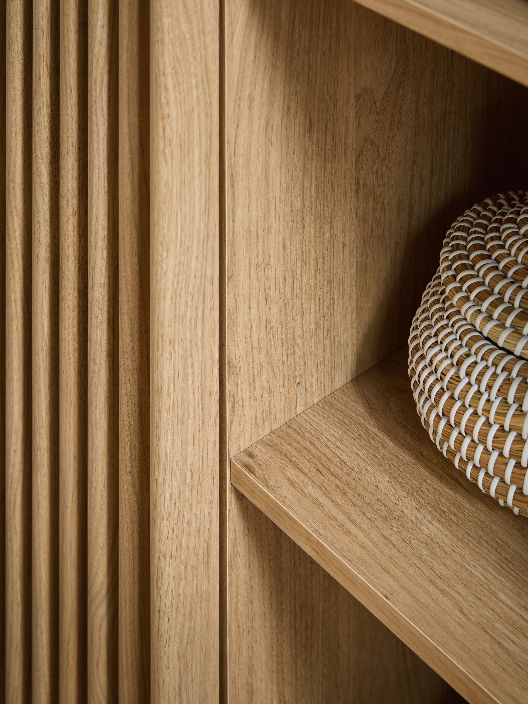 Tulma Sliding Door Triple Wardrobe in Mid Oak Effect - Image 3 of 5