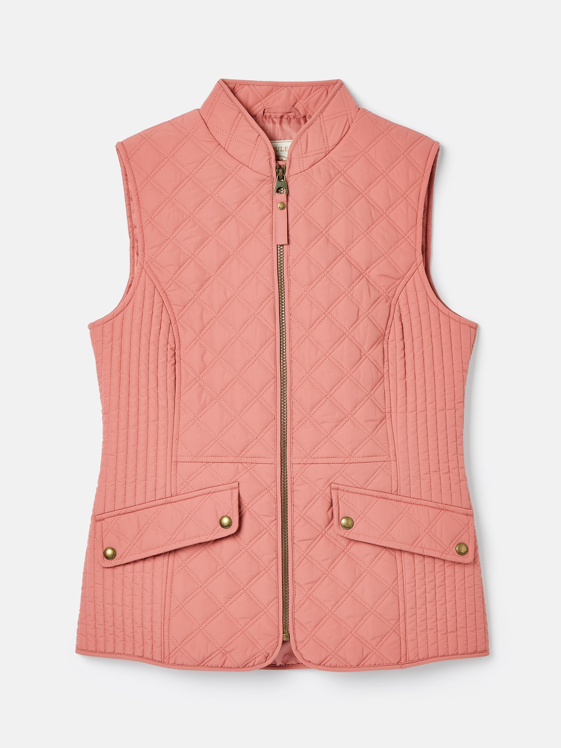 Minx Rose Pink Showerproof Diamond Quilted Gilet - Image 7 of 8