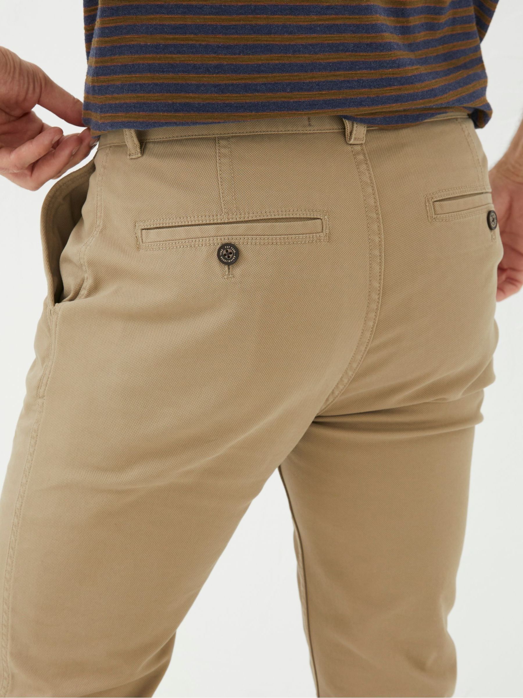 Heyshott Natural Slim Textured Trousers - Image 5 of 6