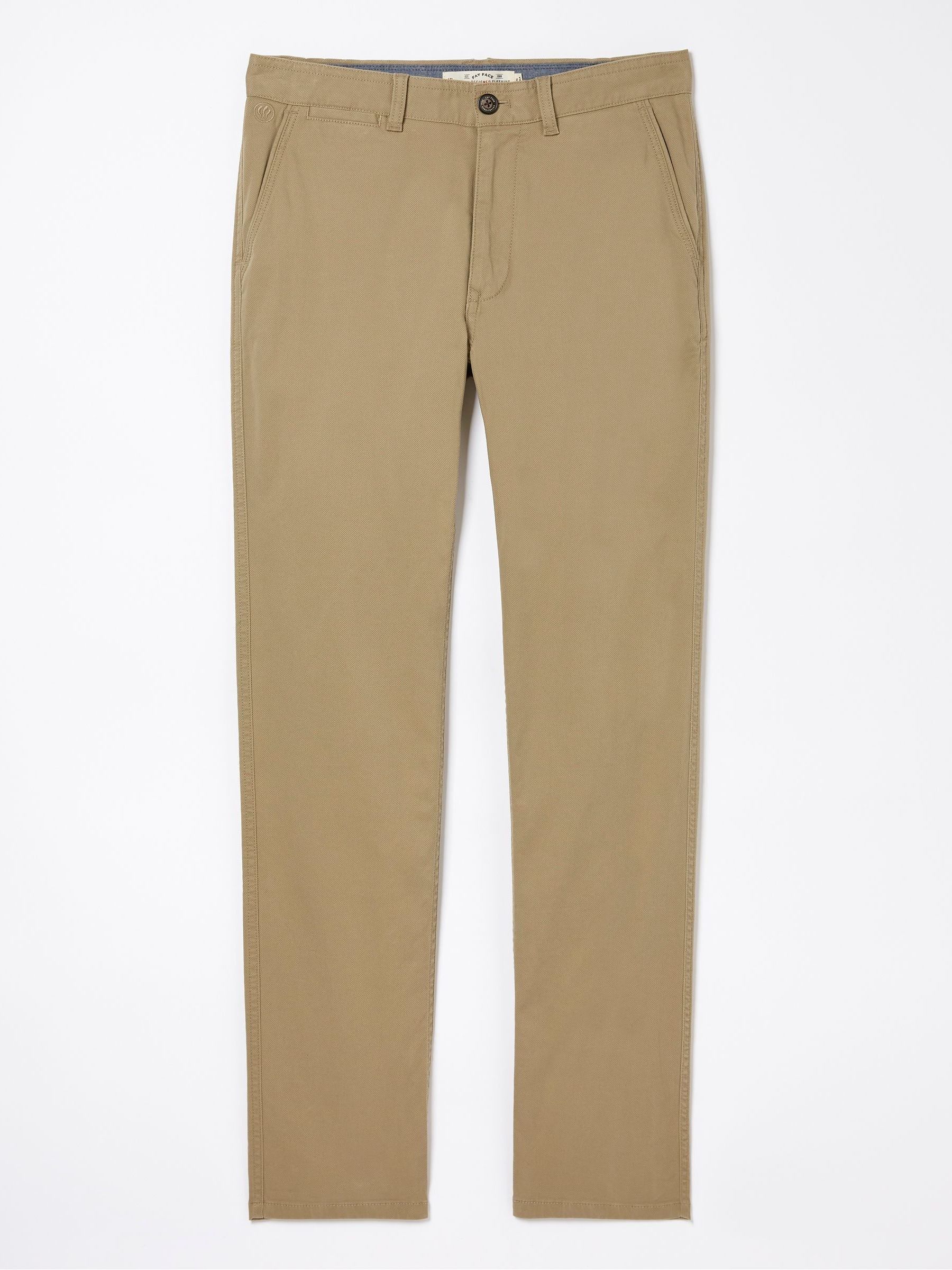 Heyshott Natural Slim Textured Trousers - Image 6 of 6