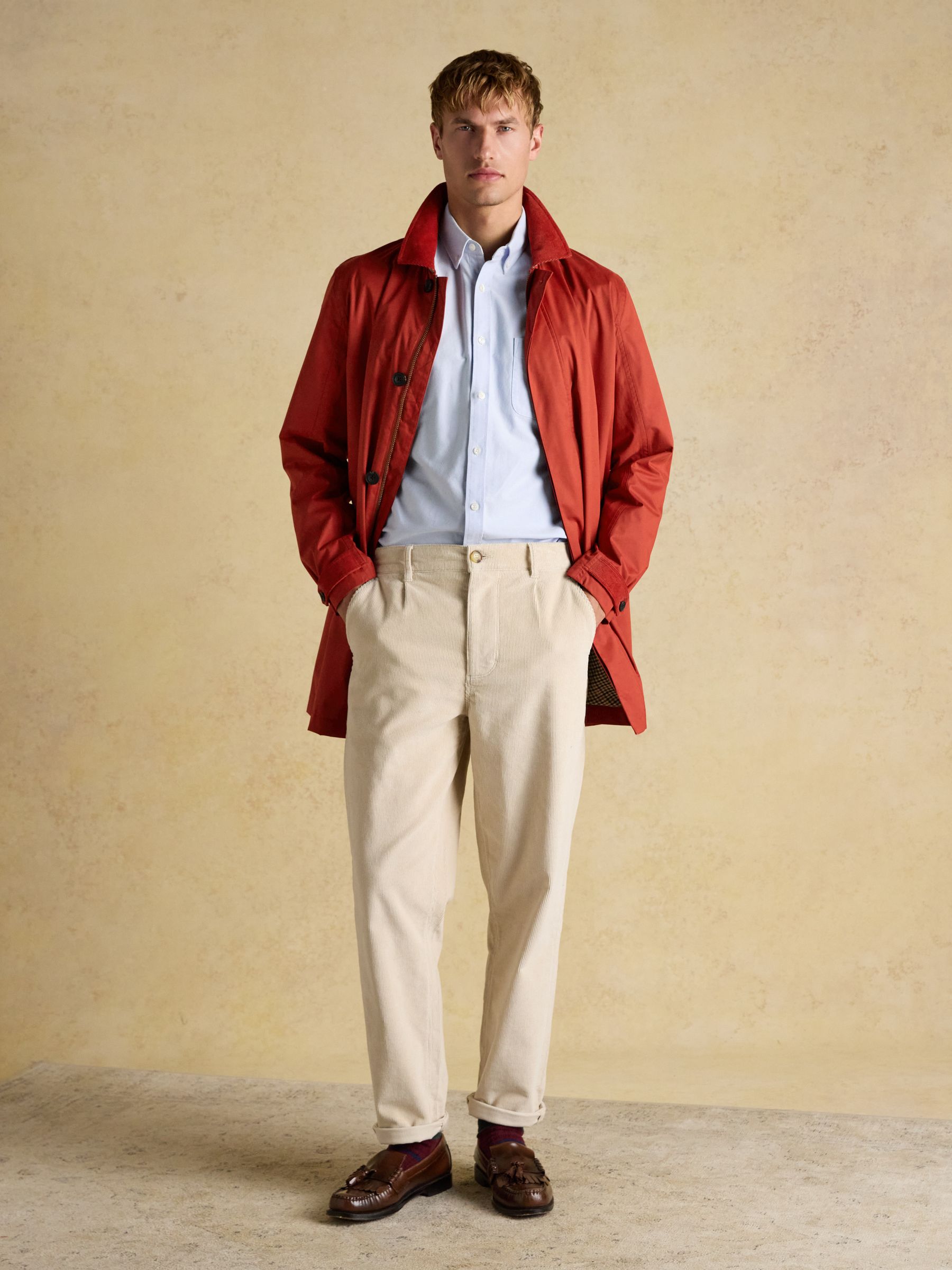 Oxford Classic Fit Blue Long Sleeve Cotton Shirt - Image 10 of 11