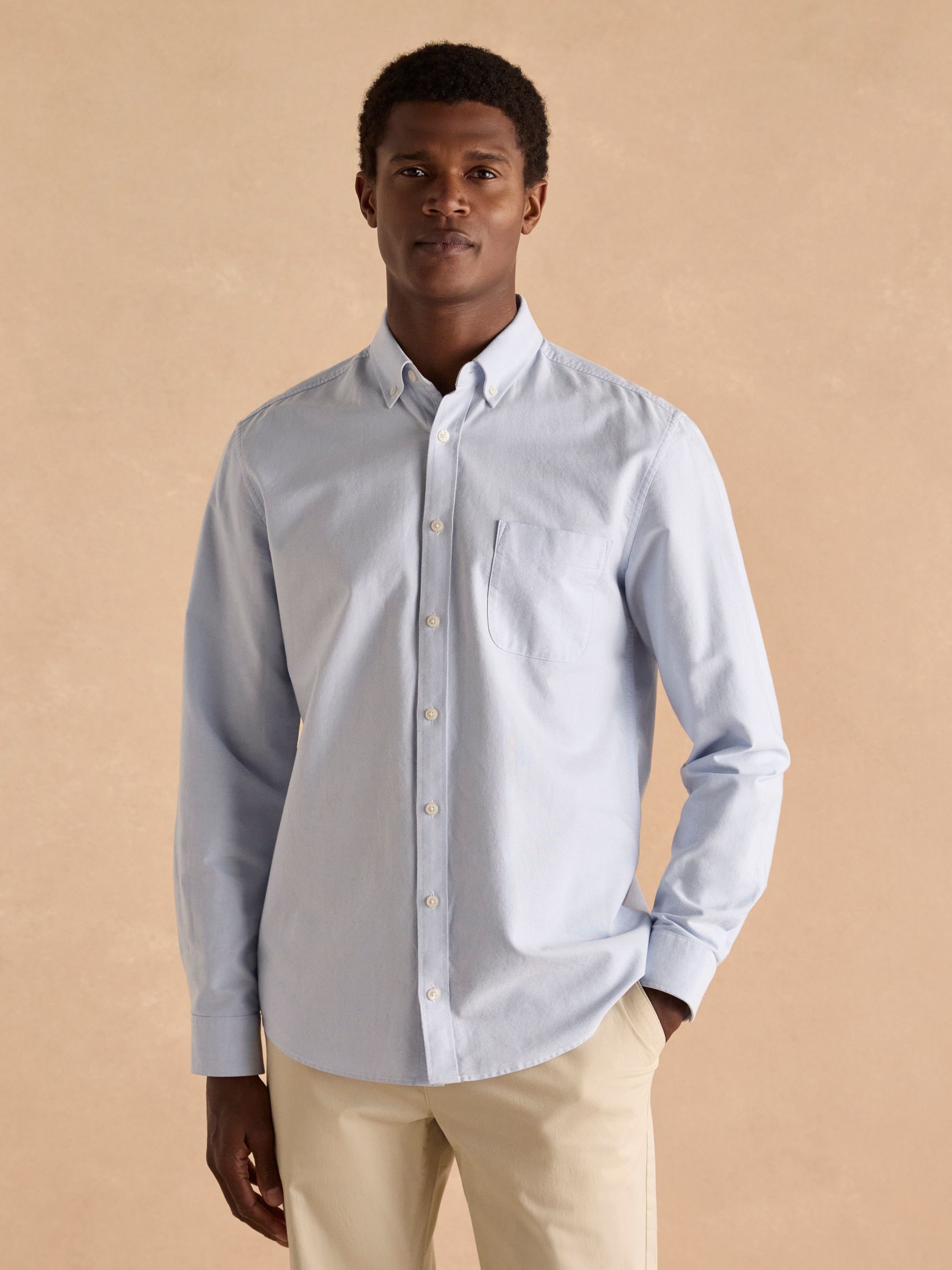 Oxford Blue Long Sleeve Classic Fit Shirt - Image 2 of 8