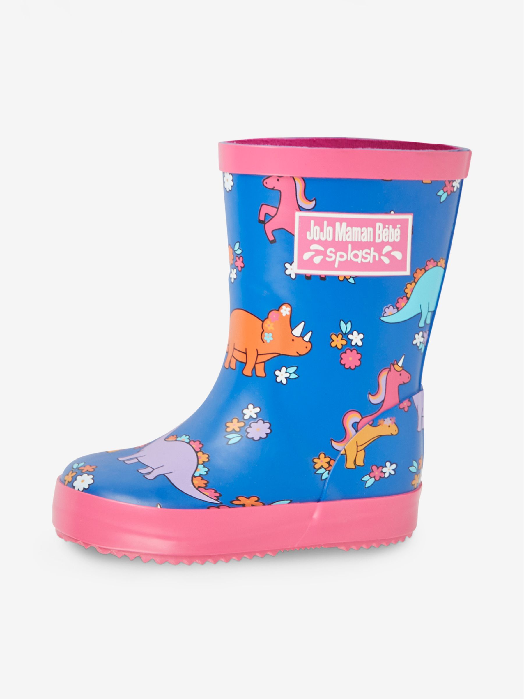 Blue Girls' Dinosaur Patterned Wellies - Image 3 of 4