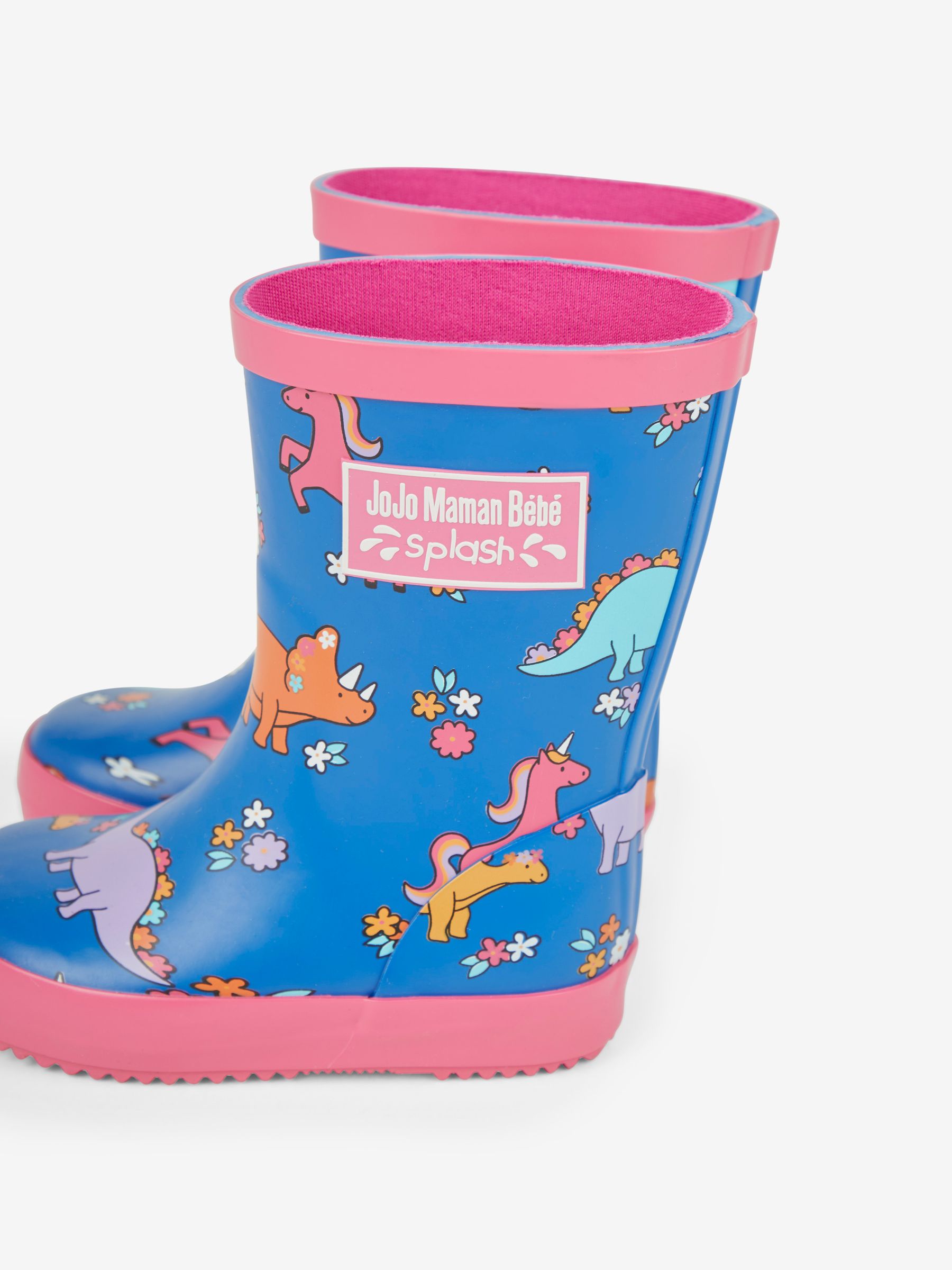 Blue Girls' Dinosaur Patterned Wellies - Image 4 of 4