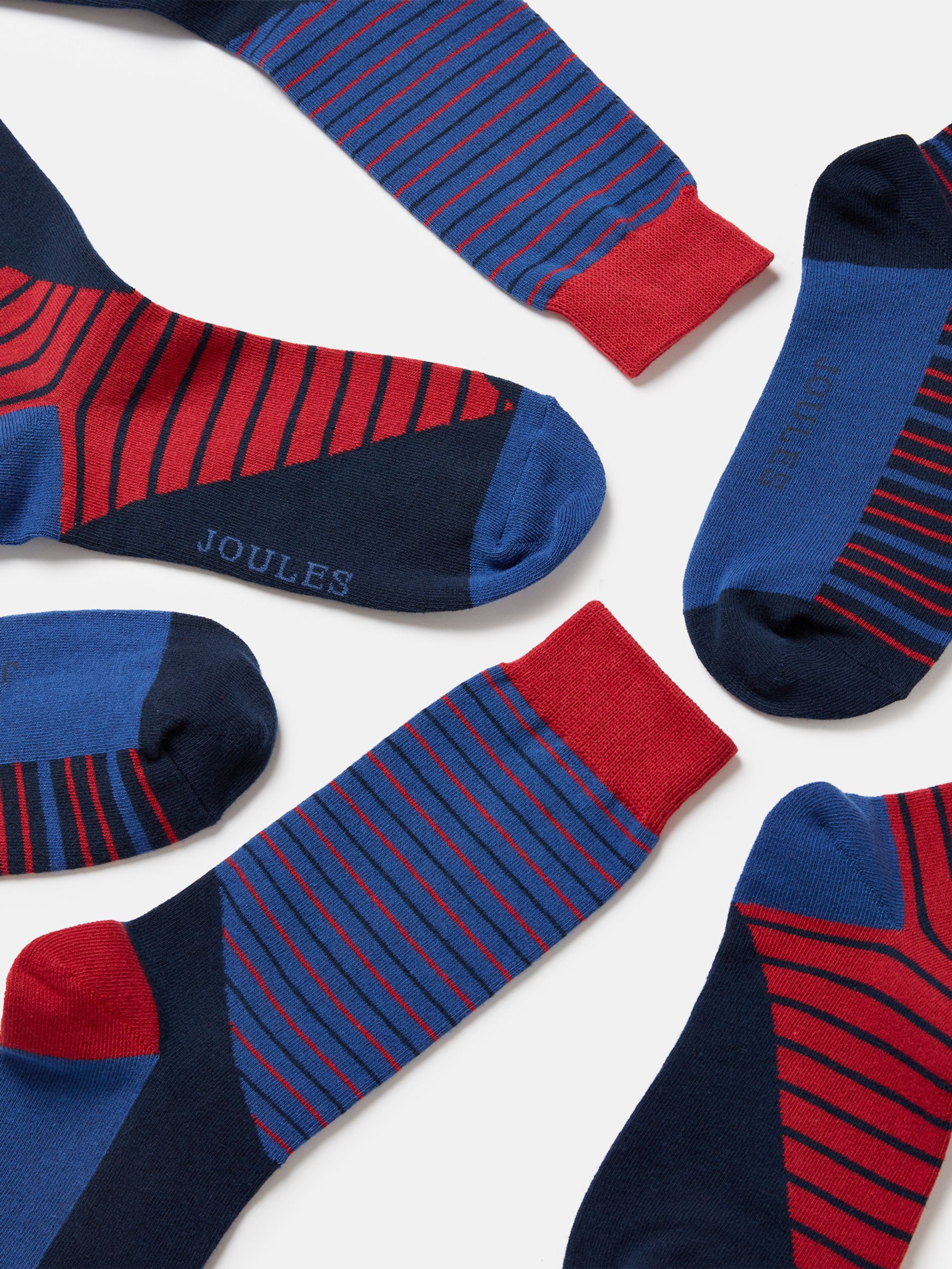 Blue Striking Cotton Socks 3 Pack - Image 3 of 3