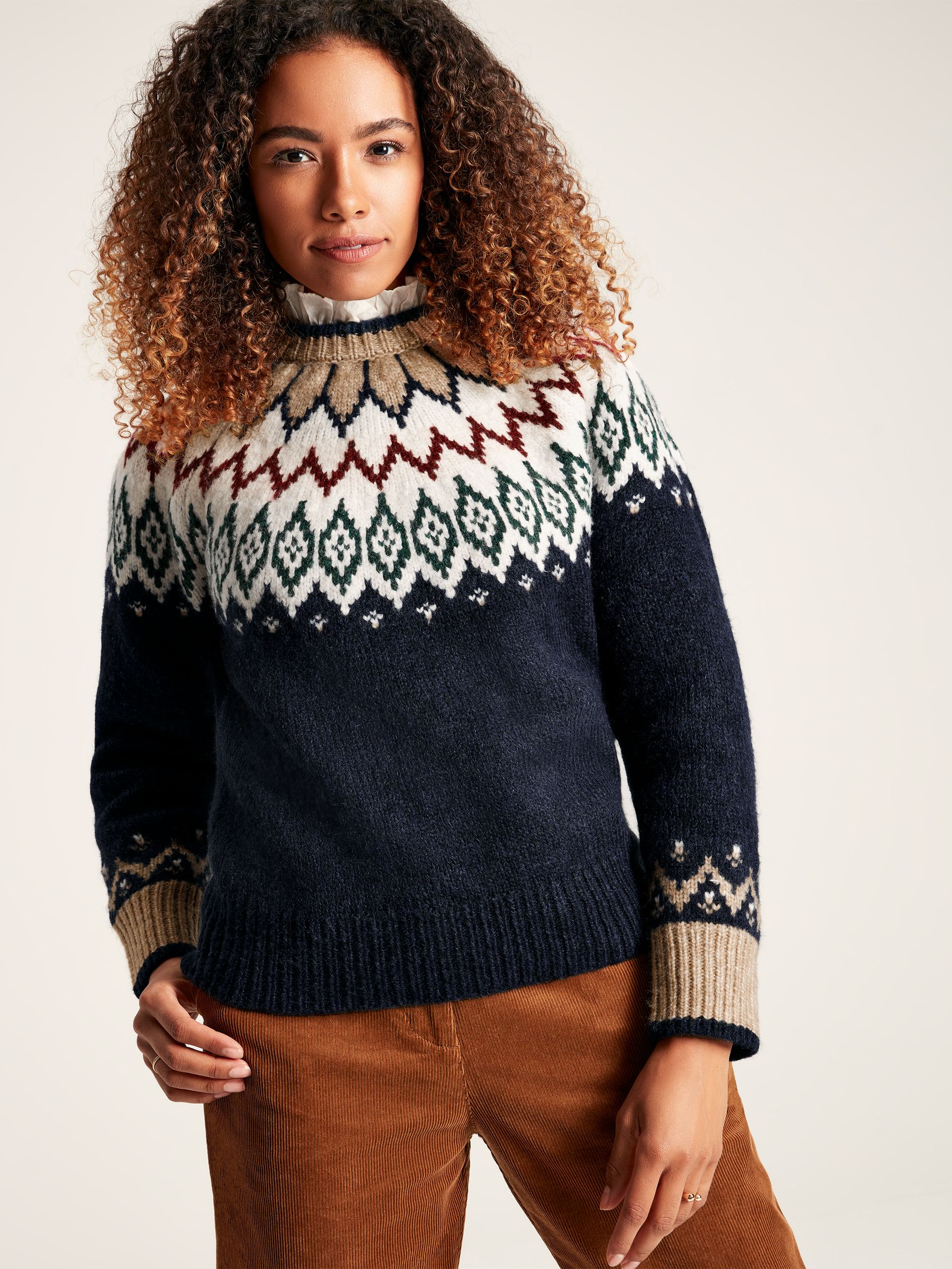 Etta Navy Fair Isle Jumper - Image 1 of 7