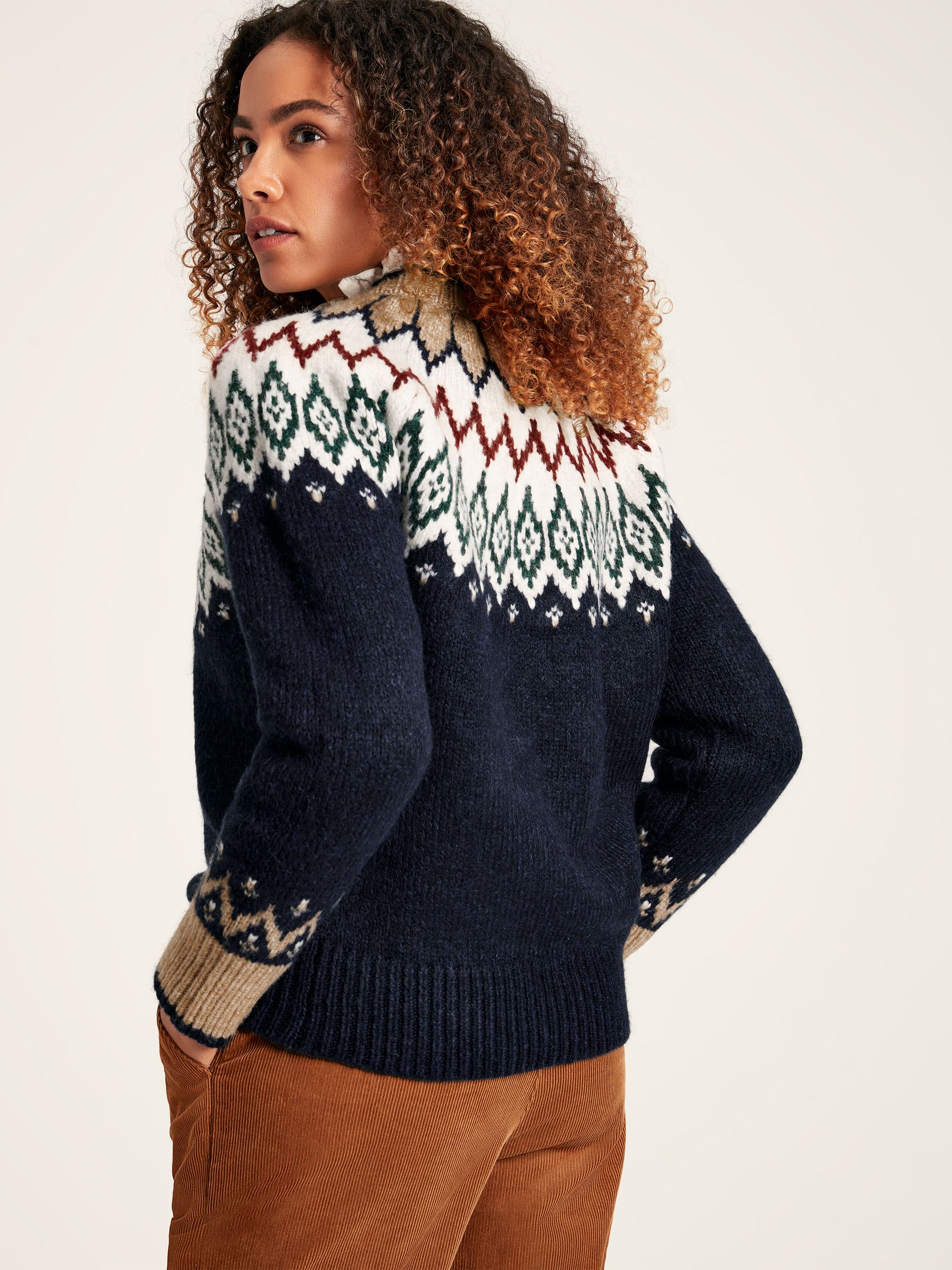 Etta Navy Fair Isle Jumper - Image 2 of 7
