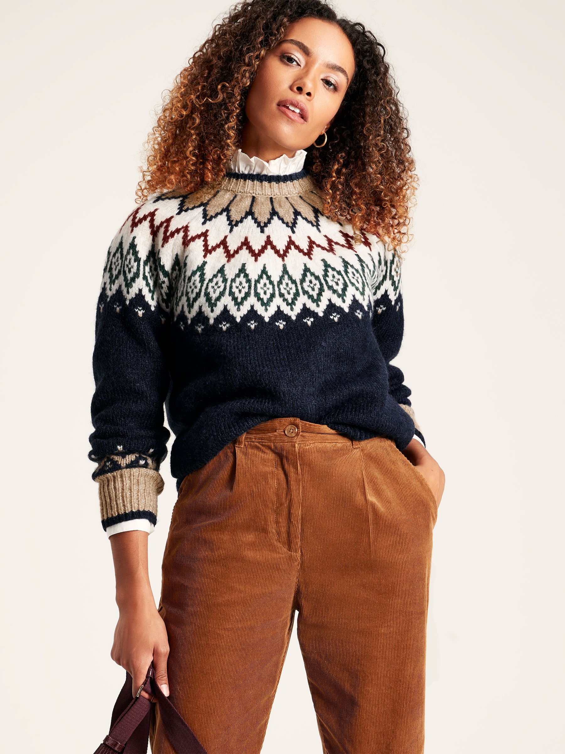 Etta Navy Fair Isle Jumper - Image 3 of 7