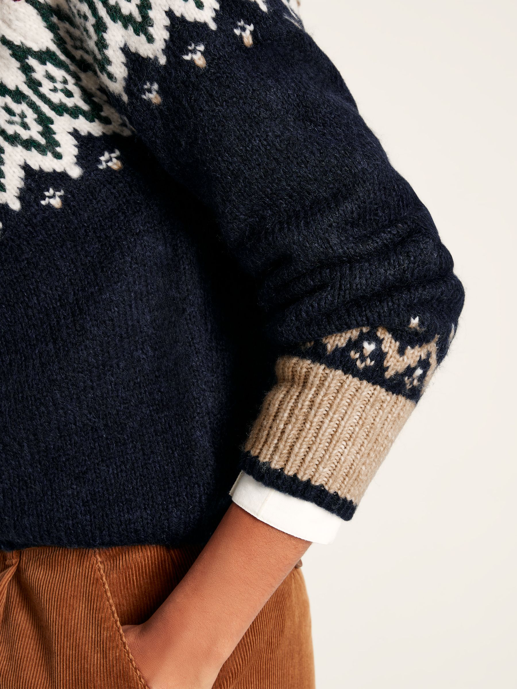Etta Navy Fair Isle Jumper - Image 6 of 7