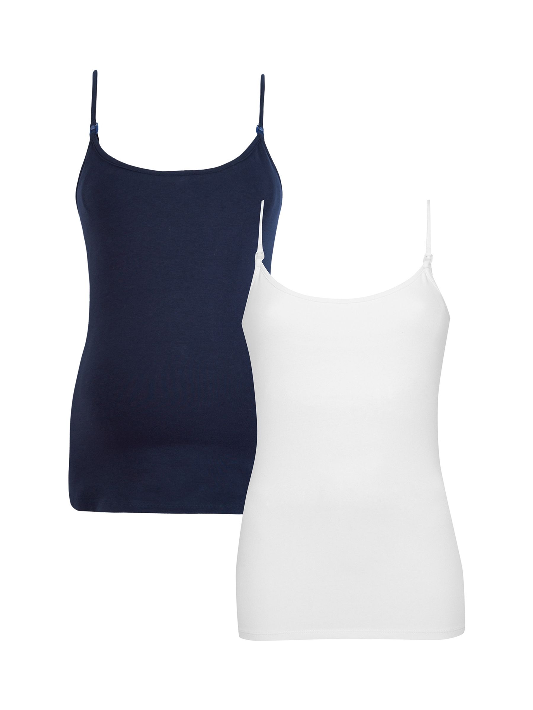 Navy 2-Pack Maternity & Nursing Vest Tops - Image 1 of 3