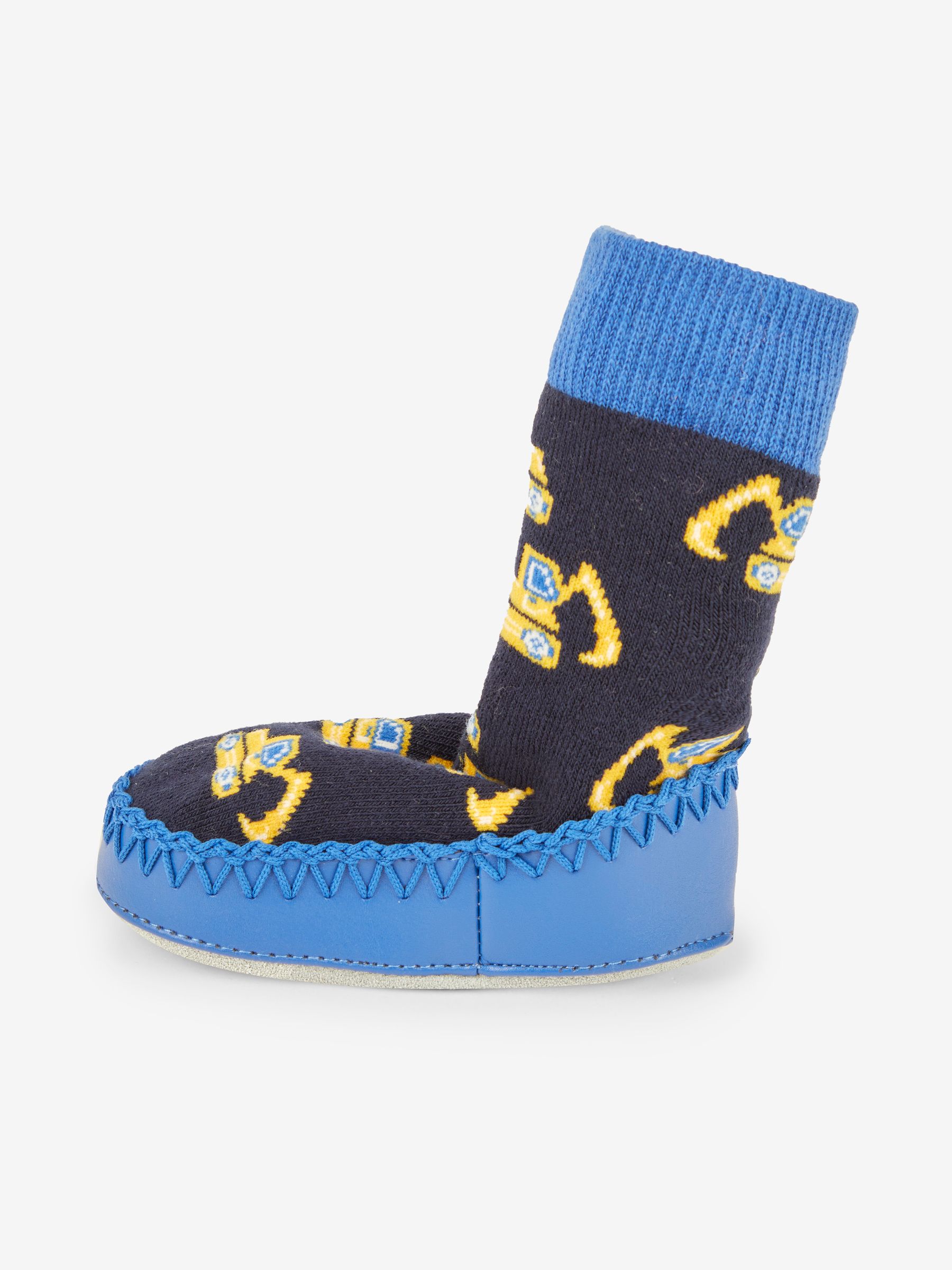 Cobalt Blue Moccasin Slipper Socks - Image 2 of 3