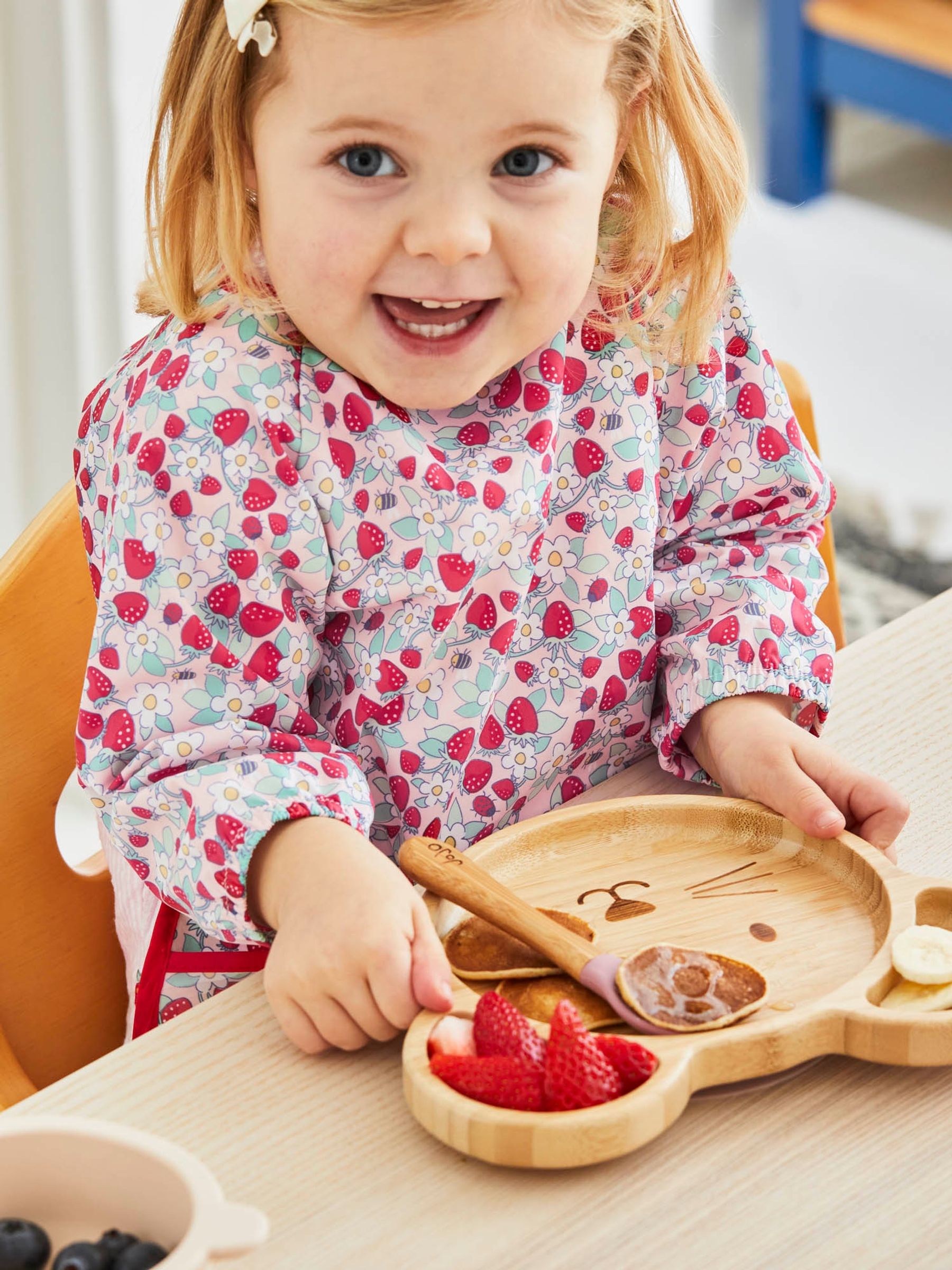 Pink Strawberry Deluxe Sleeved Bib - Image 2 of 4