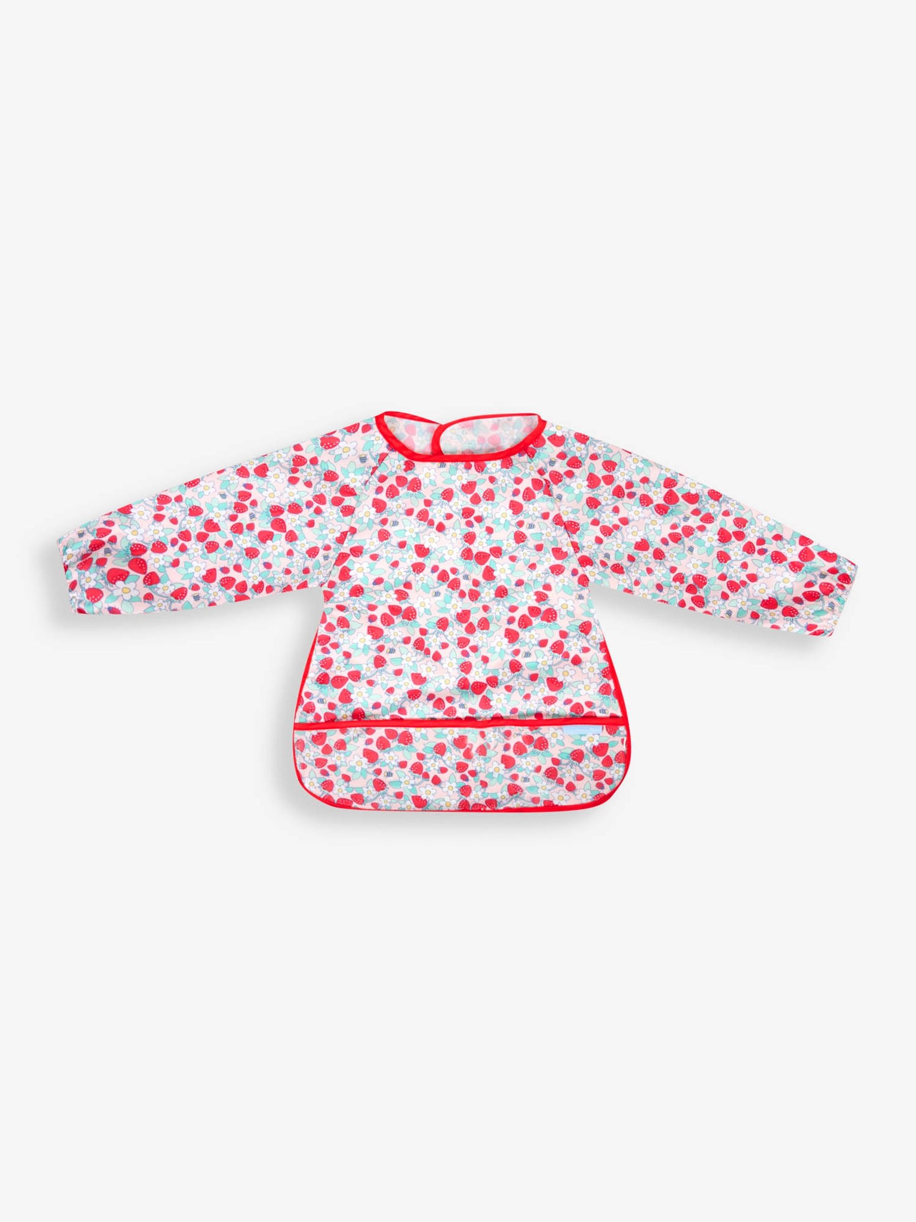 Pink Strawberry Deluxe Sleeved Bib - Image 4 of 4