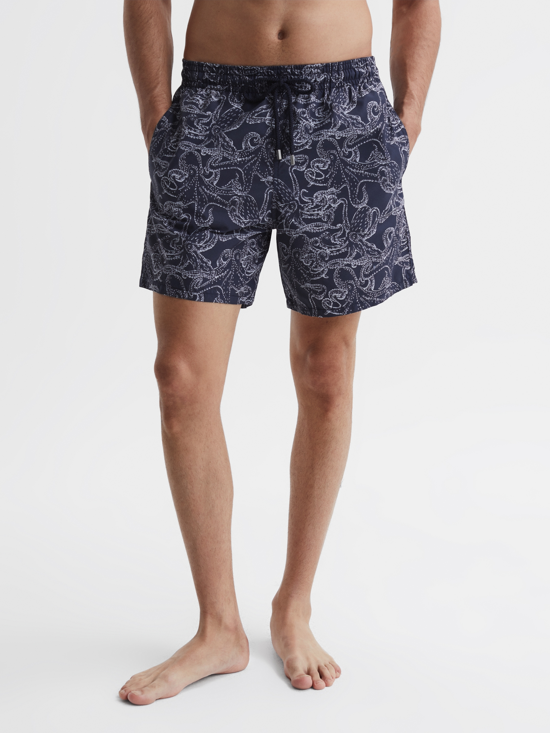 Vilebrequin Octopus Print Swim Shorts in Navy Print - Image 4 of 6