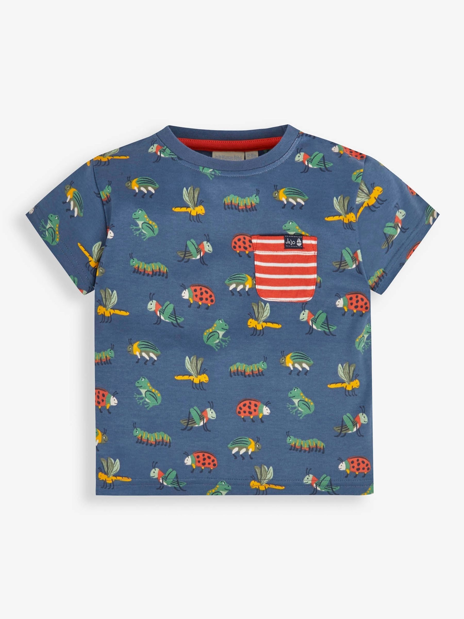 Indigo Bug Print Pocket T-Shirt - Image 1 of 2