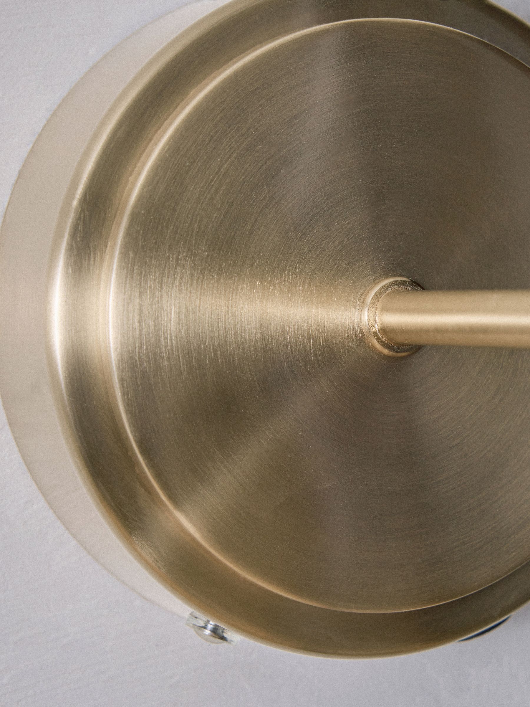 The Set 2 Pack Brass Rechargeable Ribbed Glass Round Wall Lights - Image 5 of 6