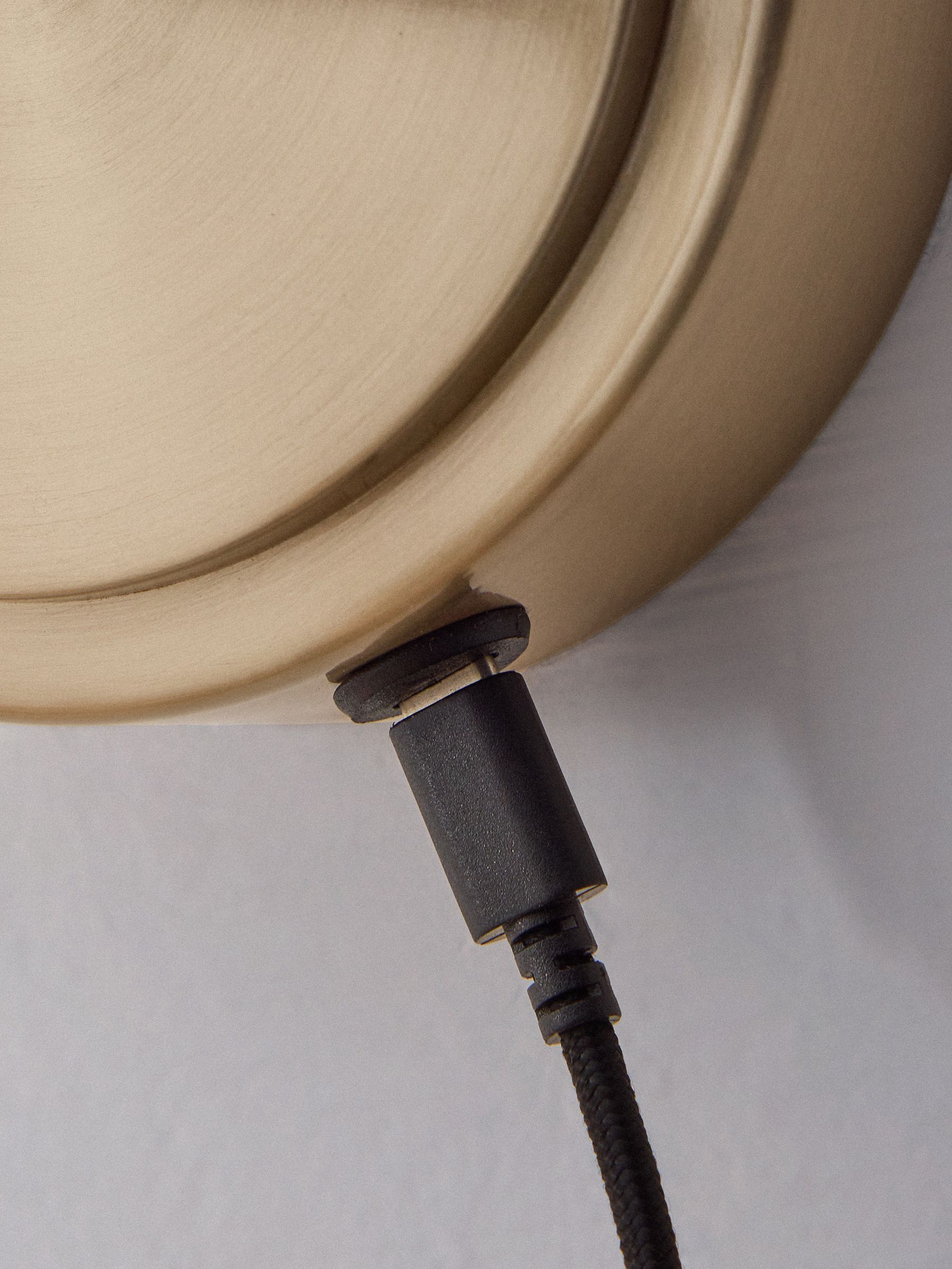 The Set 2 Pack Brass Rechargeable Ribbed Glass Round Wall Lights - Image 6 of 6 The Set 2 Pack Brass Rechargeable Ribbed Glass Round Wall Lights - Image 6 of 6