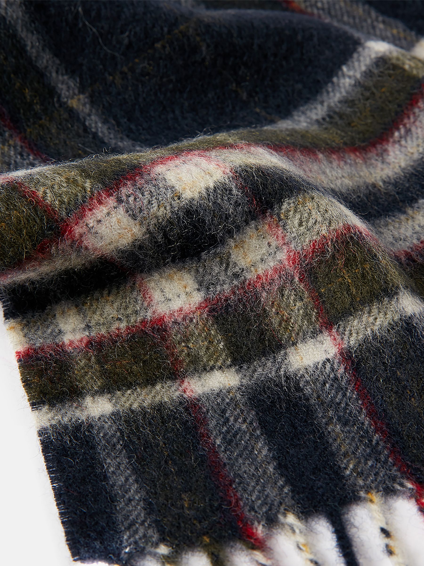 Tytherton Navy Check Wool Scarf - Image 5 of 5
