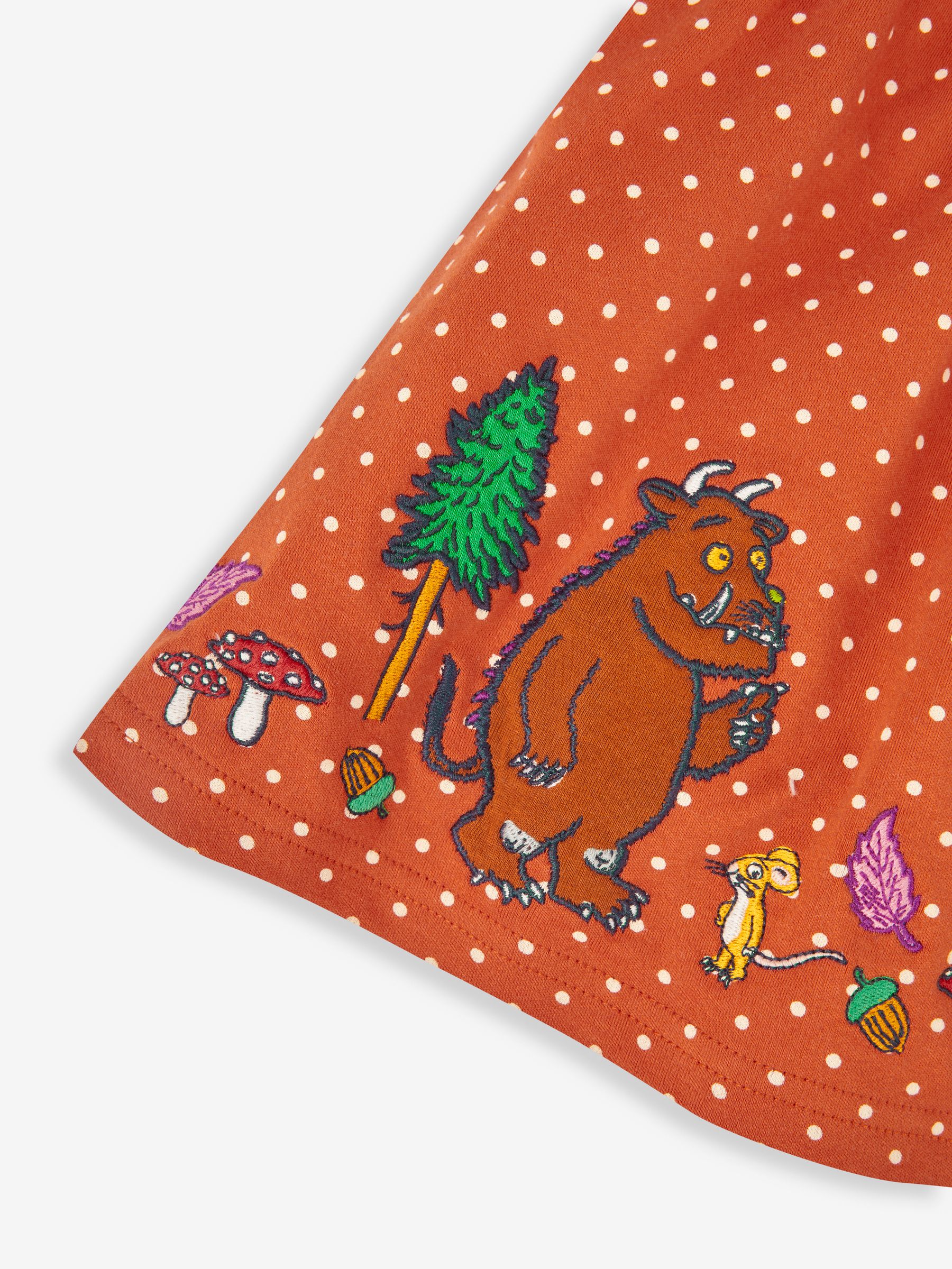 Orange Kids' The Gruffalo Appliqué Button Front Dress - Image 6 of 6