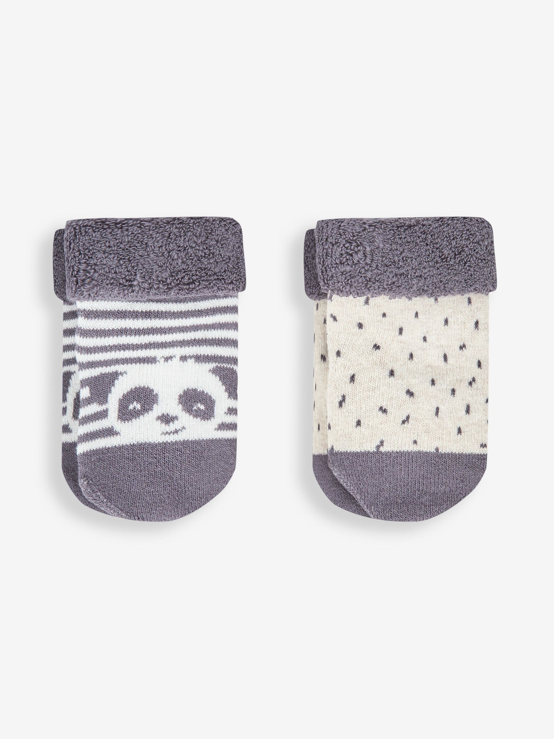 Cream Panda 2-Pack Baby Socks - Image 1 of 1