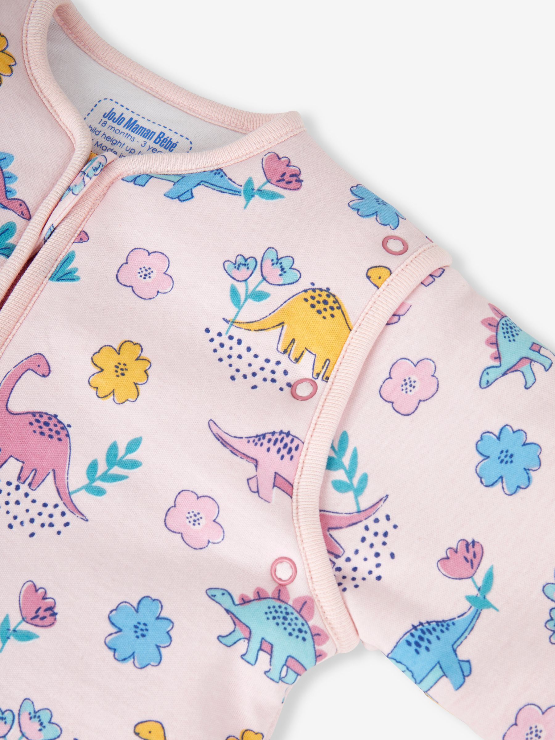Pink Dino 3.5 Tog Toddler Sleeping Bag - Image 2 of 3