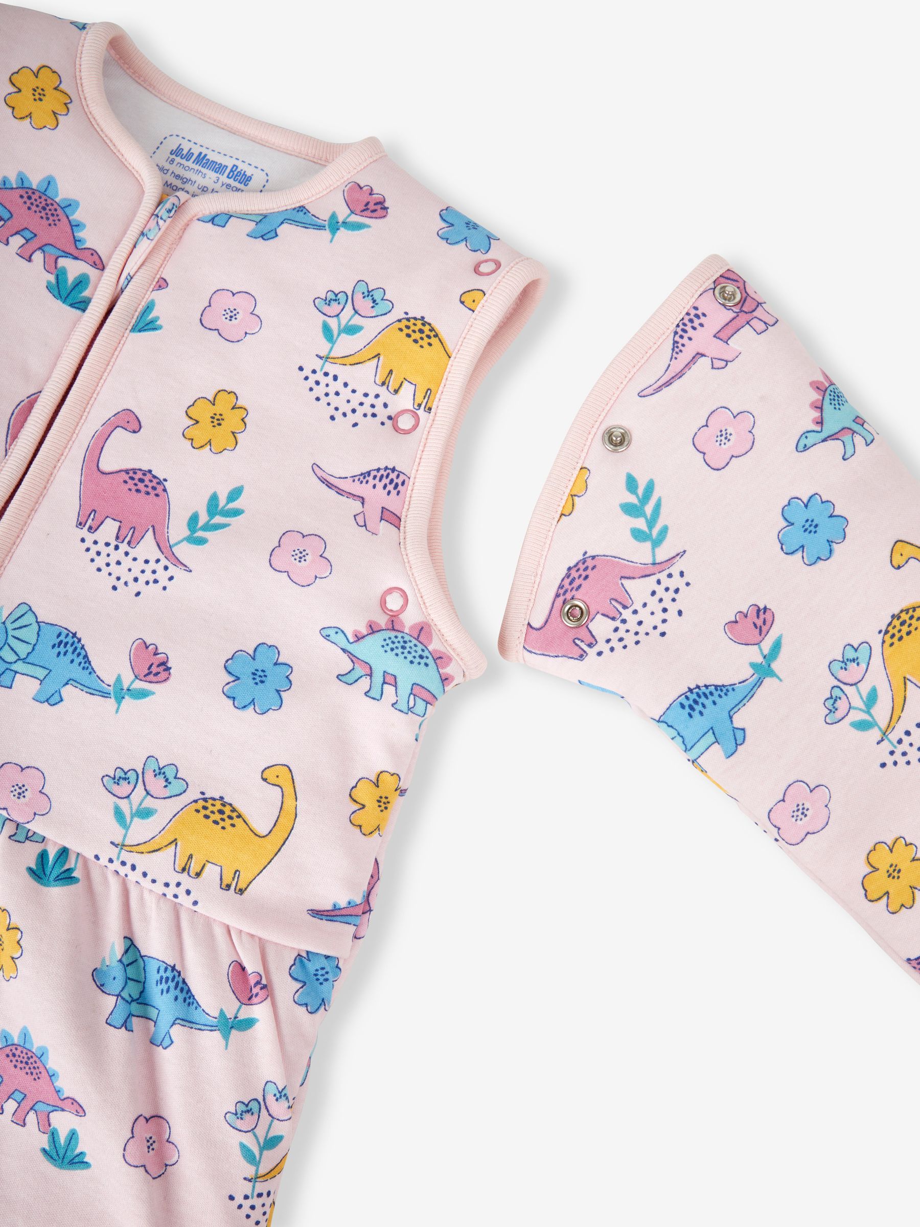 Pink Dino 3.5 Tog Toddler Sleeping Bag - Image 3 of 3