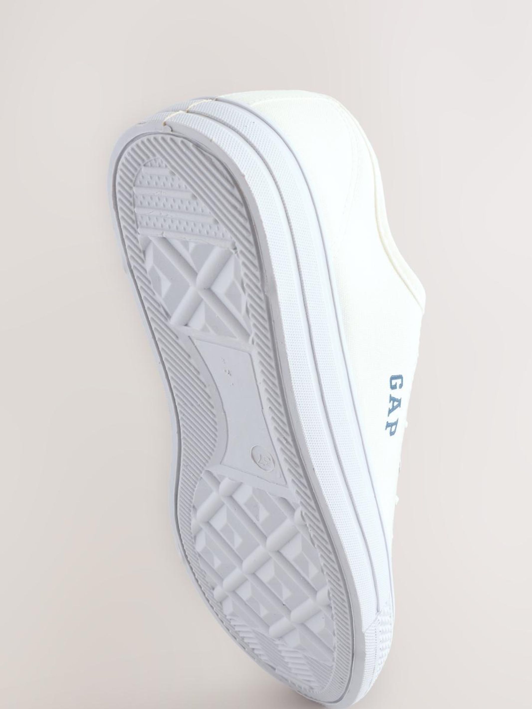 White Houston Low Top Canvas Trainers - Image 4 of 5