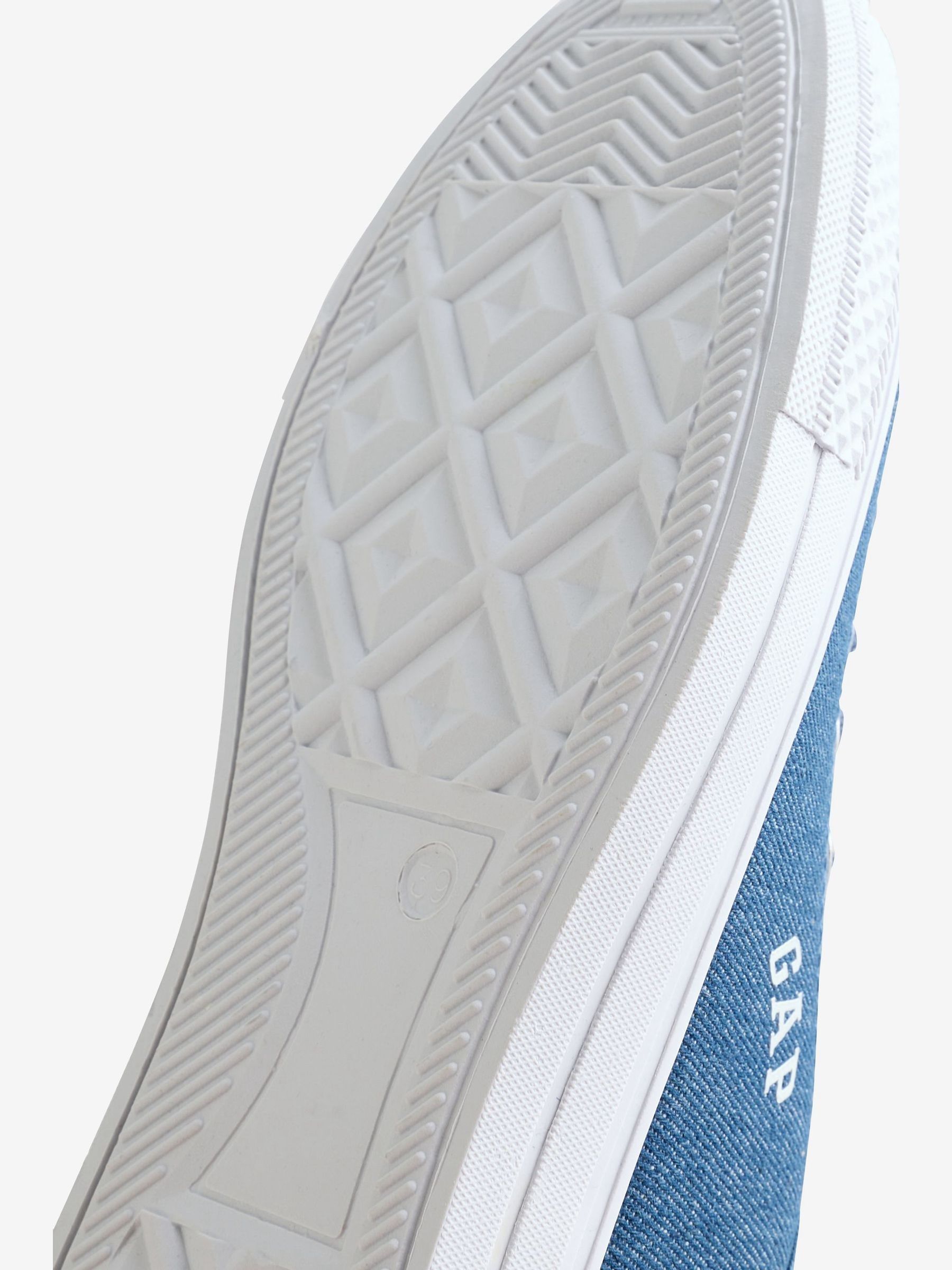 Blue Houston Low Top Canvas Trainers - Image 4 of 5