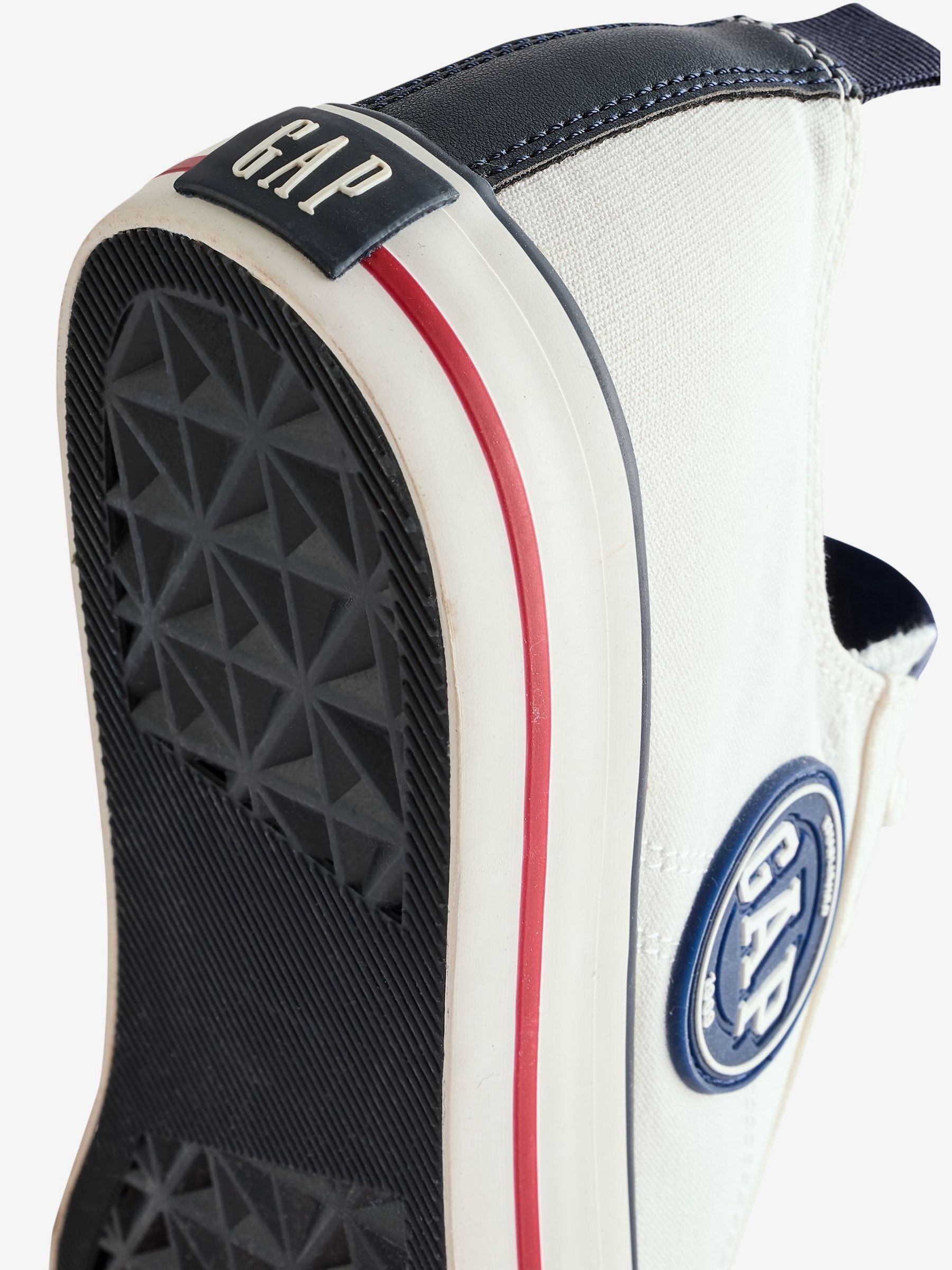 White Houston Low Top Canvas Trainers - Image 5 of 5