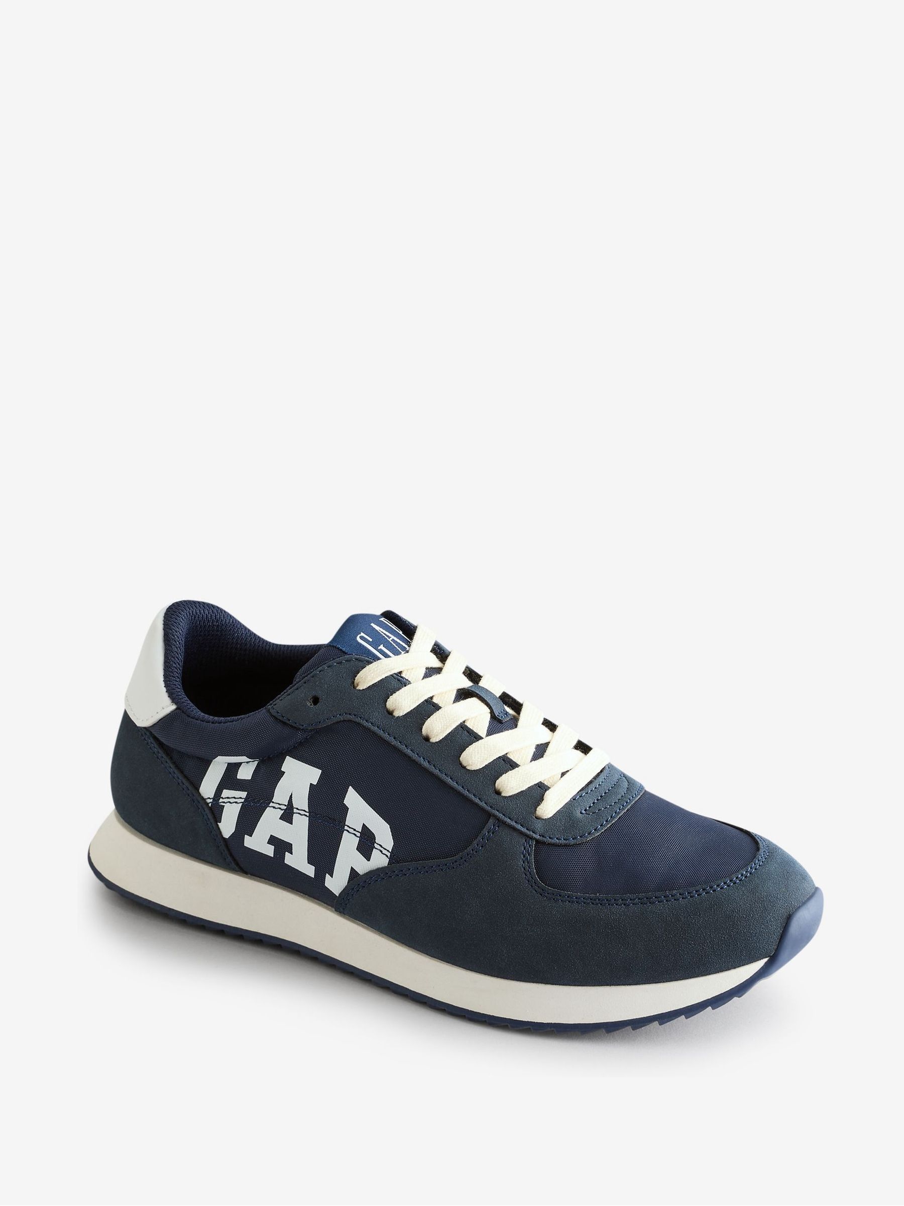 Navy Blue Nashville Nylon Runner Logo Trainers - Image 2 of 5