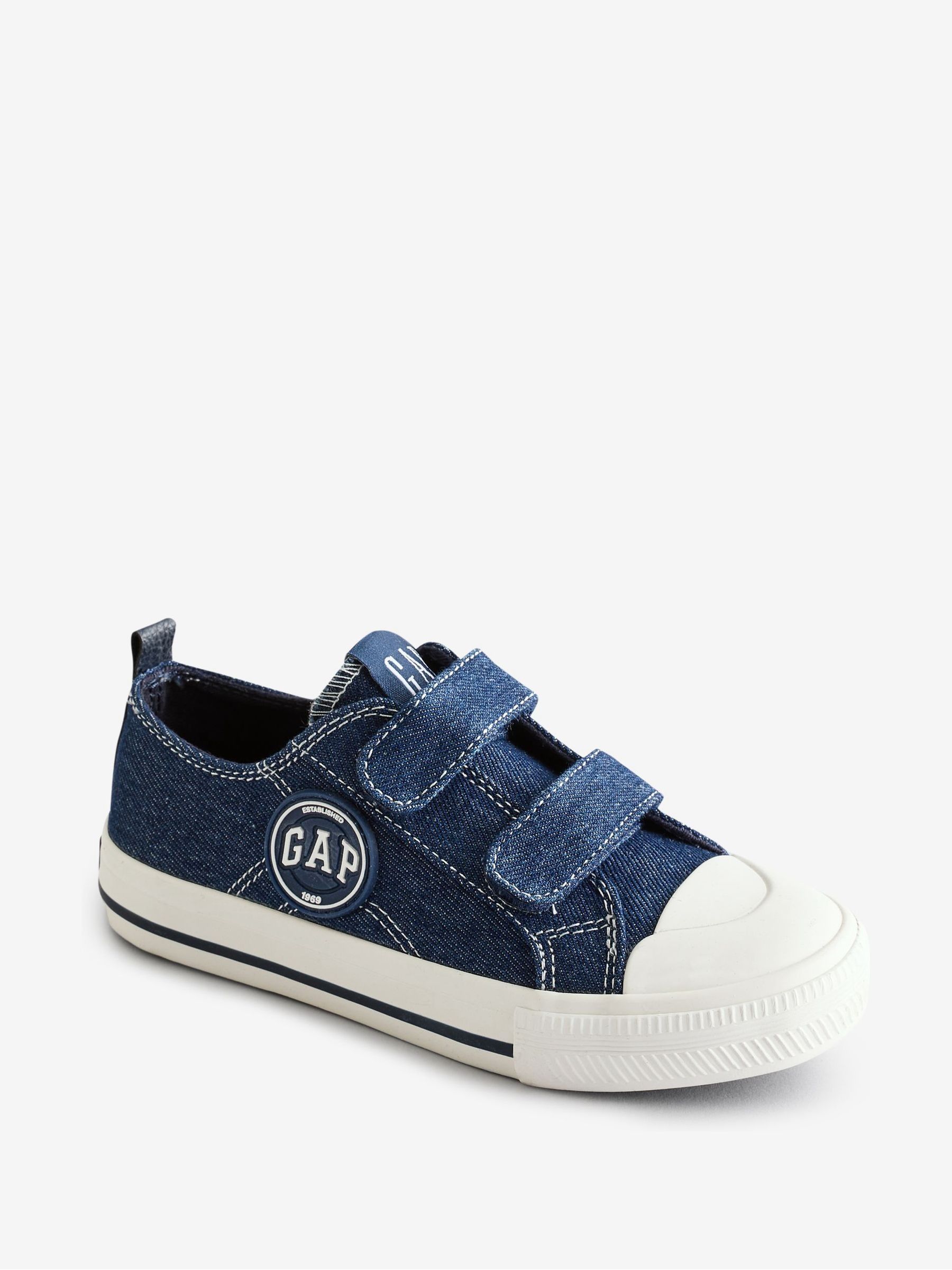 Blue Houston Low Top Canvas Trainers - Image 2 of 5