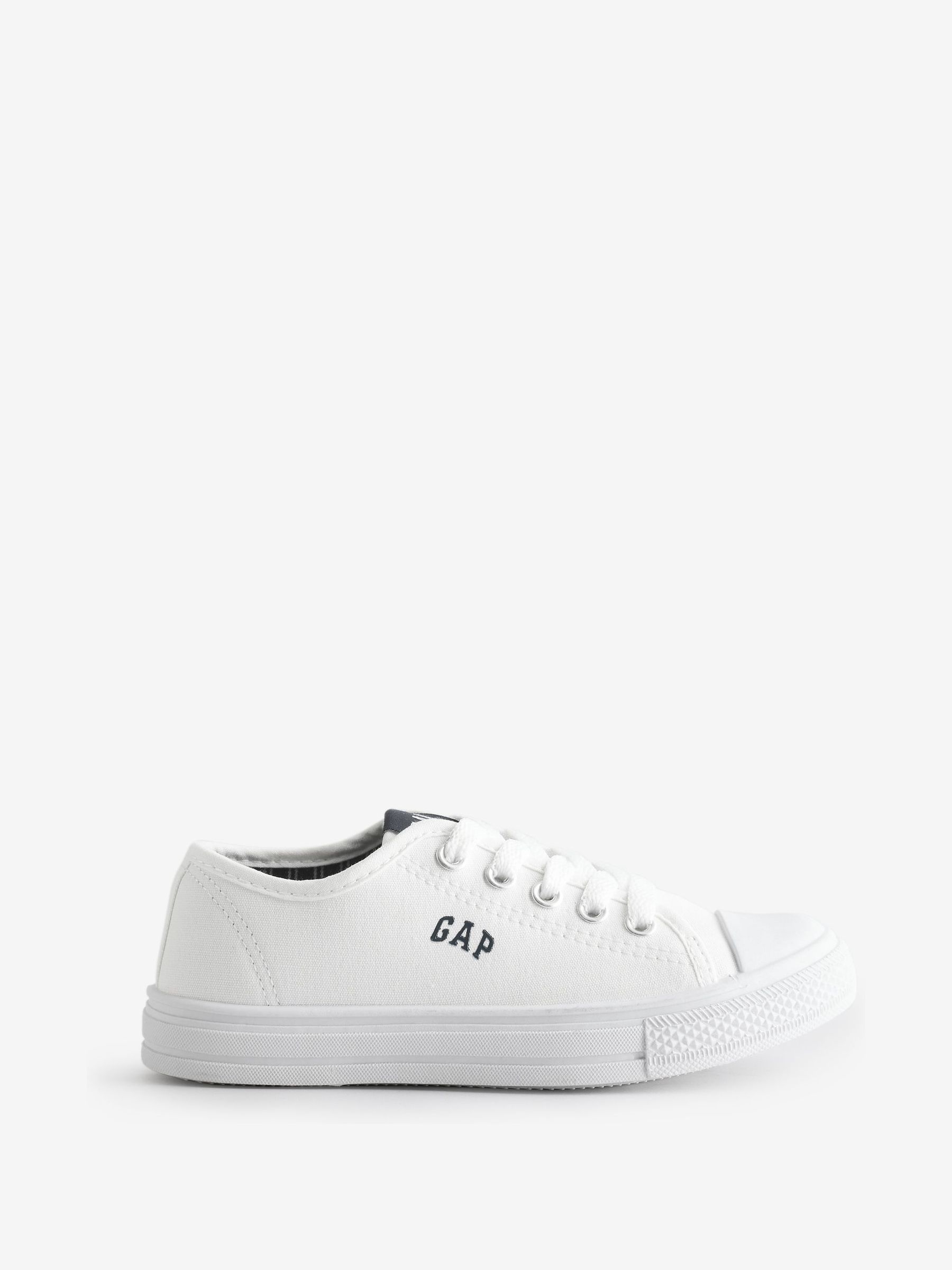 White Houston Low Top Canvas Trainers - Image 1 of 5