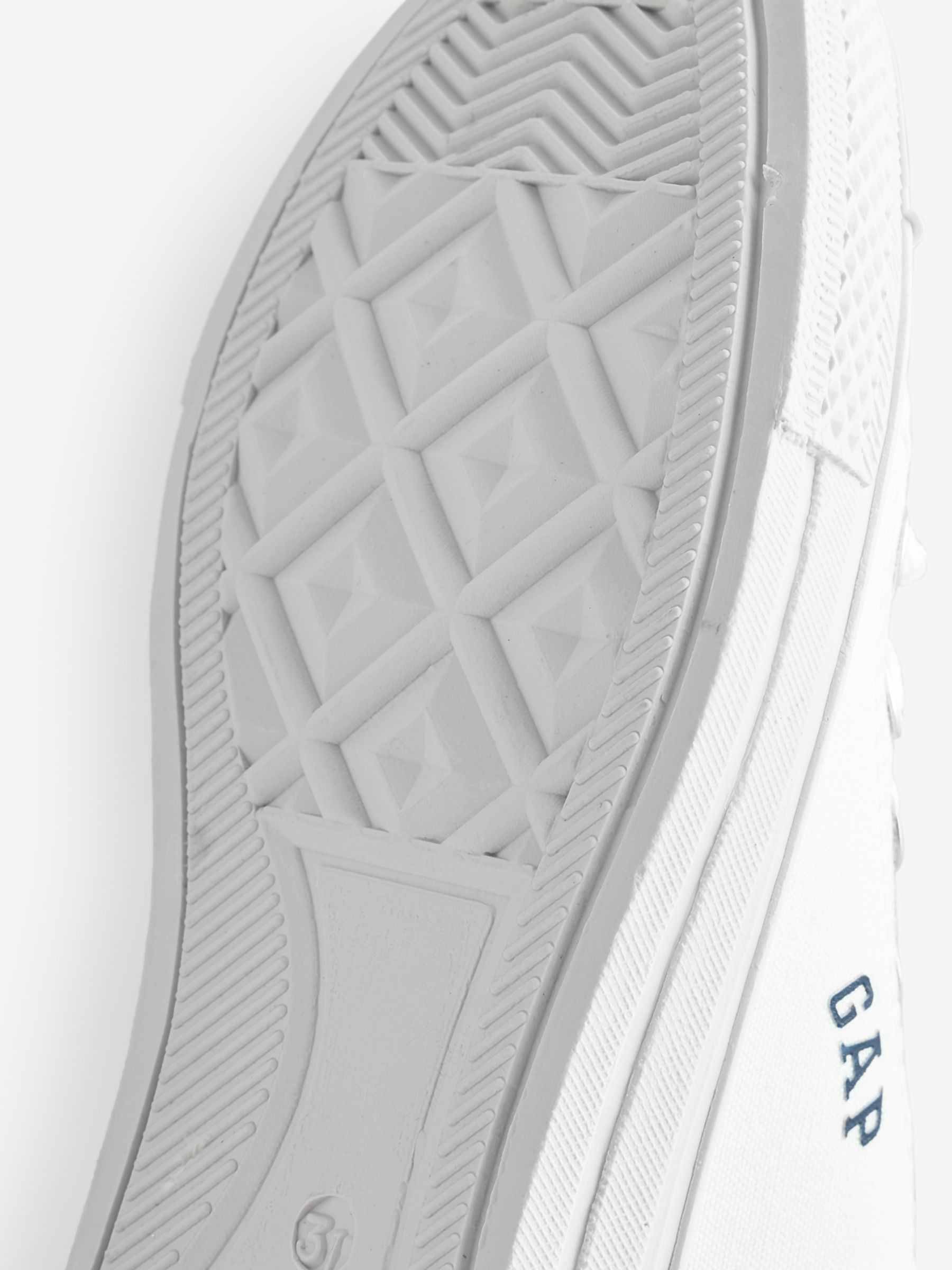 White Houston Low Top Canvas Trainers - Image 4 of 5