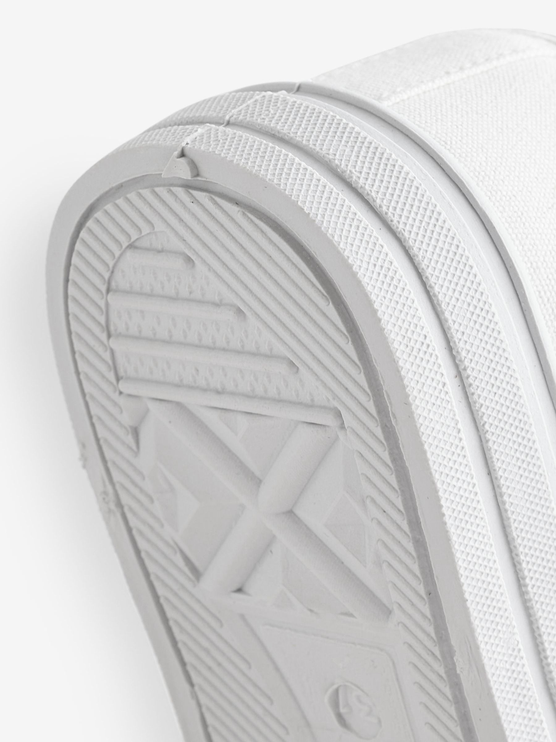 White Houston Low Top Canvas Trainers - Image 5 of 5