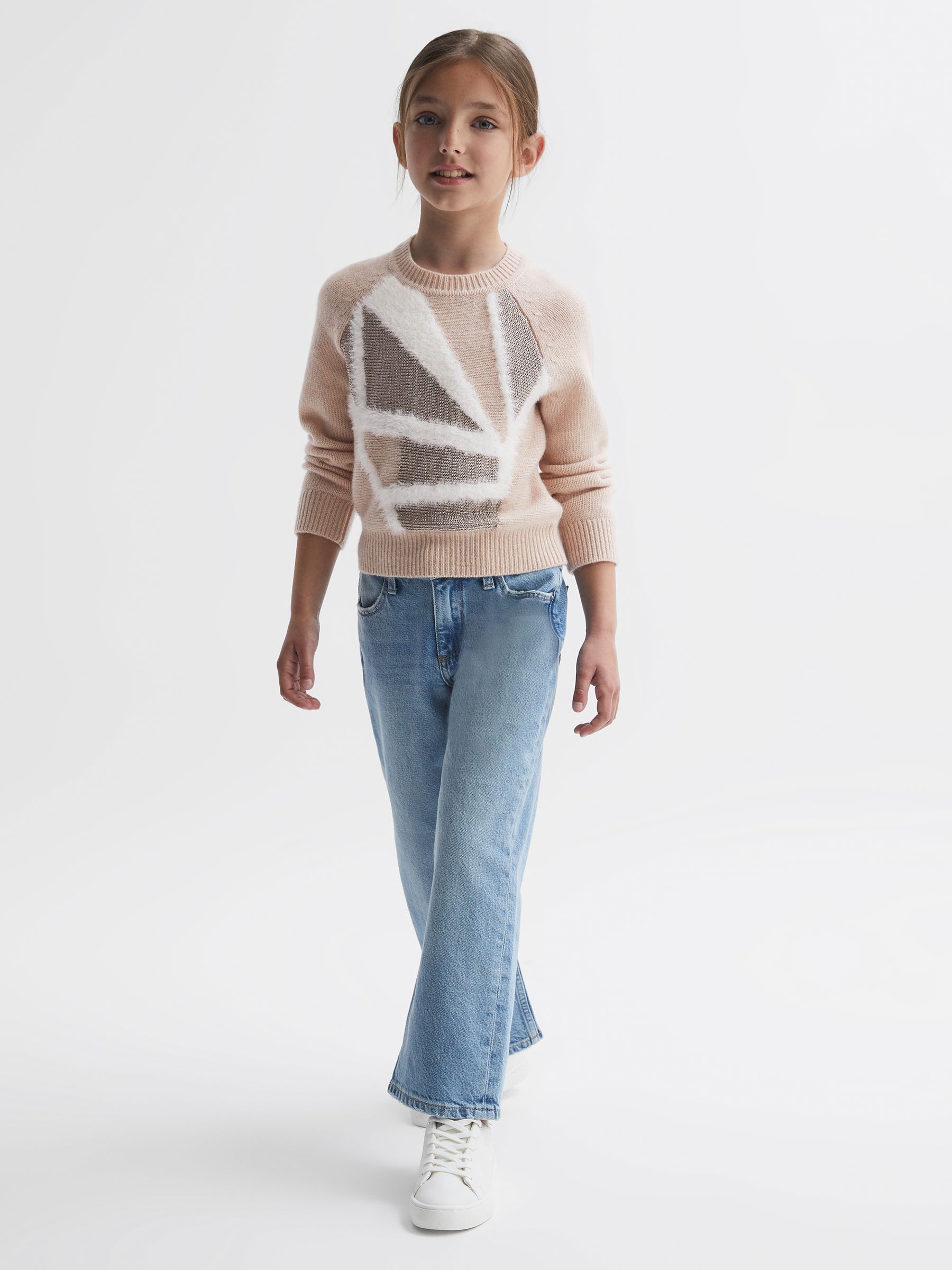 9-14 yrs Fair Isle Knitted Jumper in Pink - Image 1 of 6