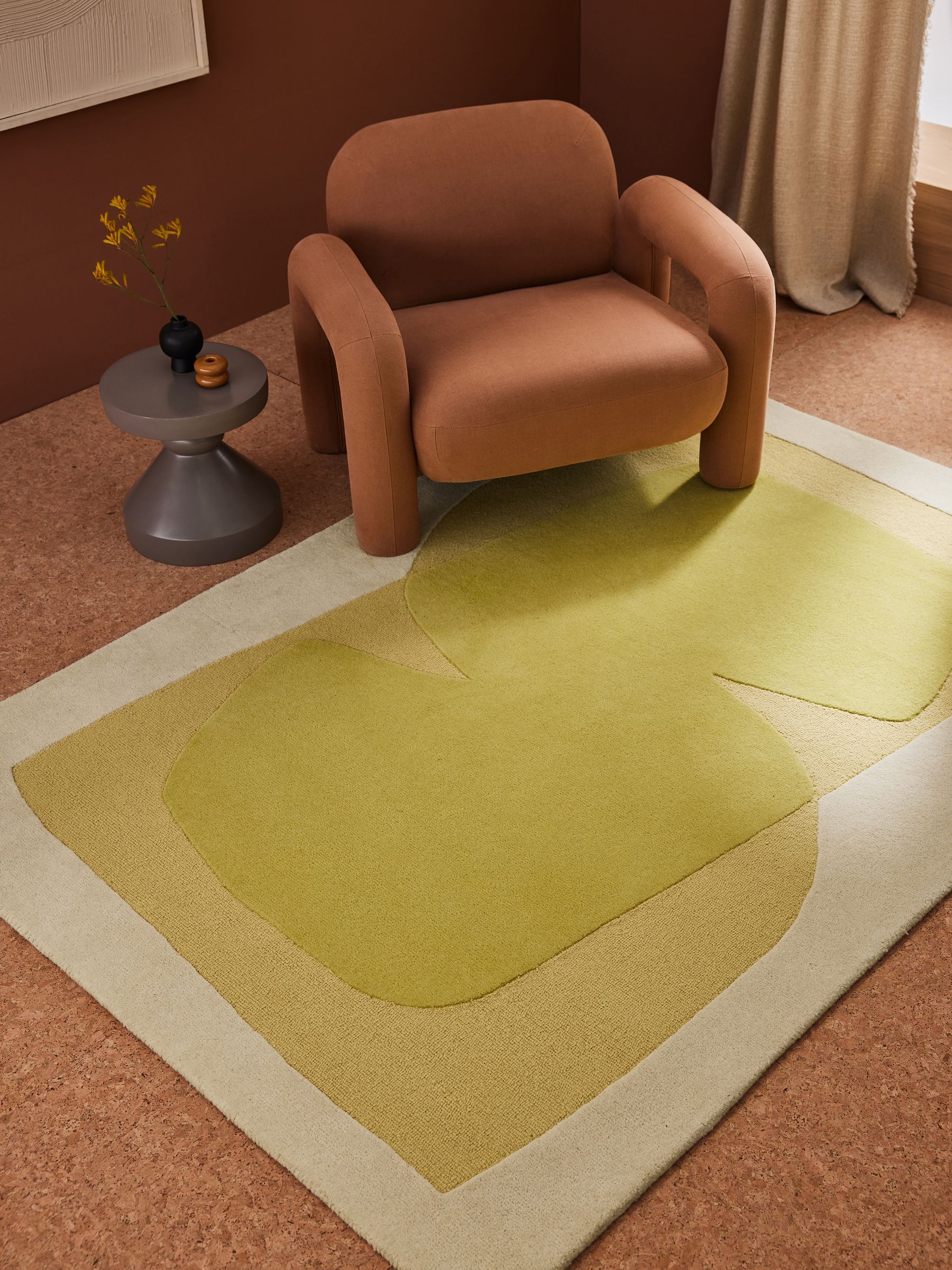 Kinney Wool Rug in Yellow - Image 1 of 6