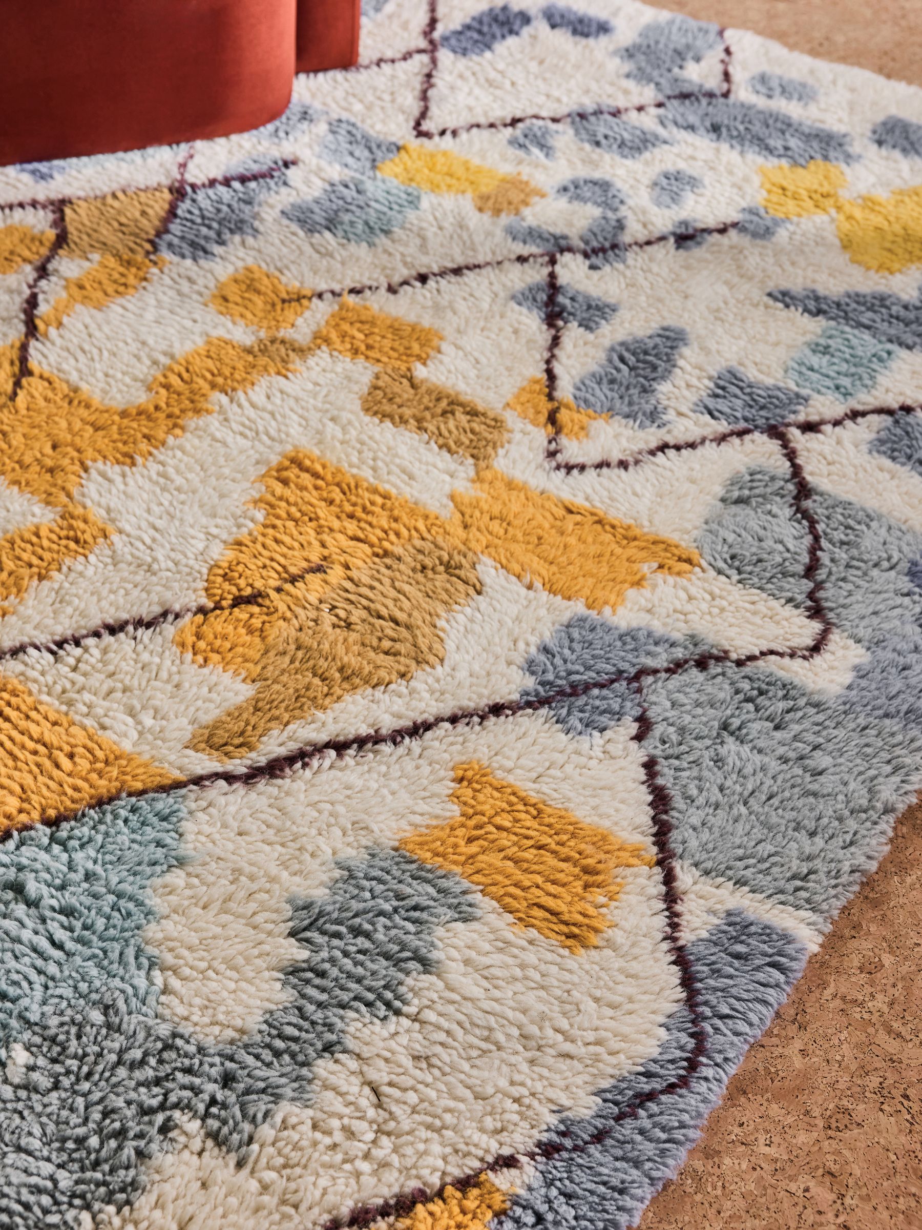 Simone Wool Berber Rug in Multi - Image 5 of 6