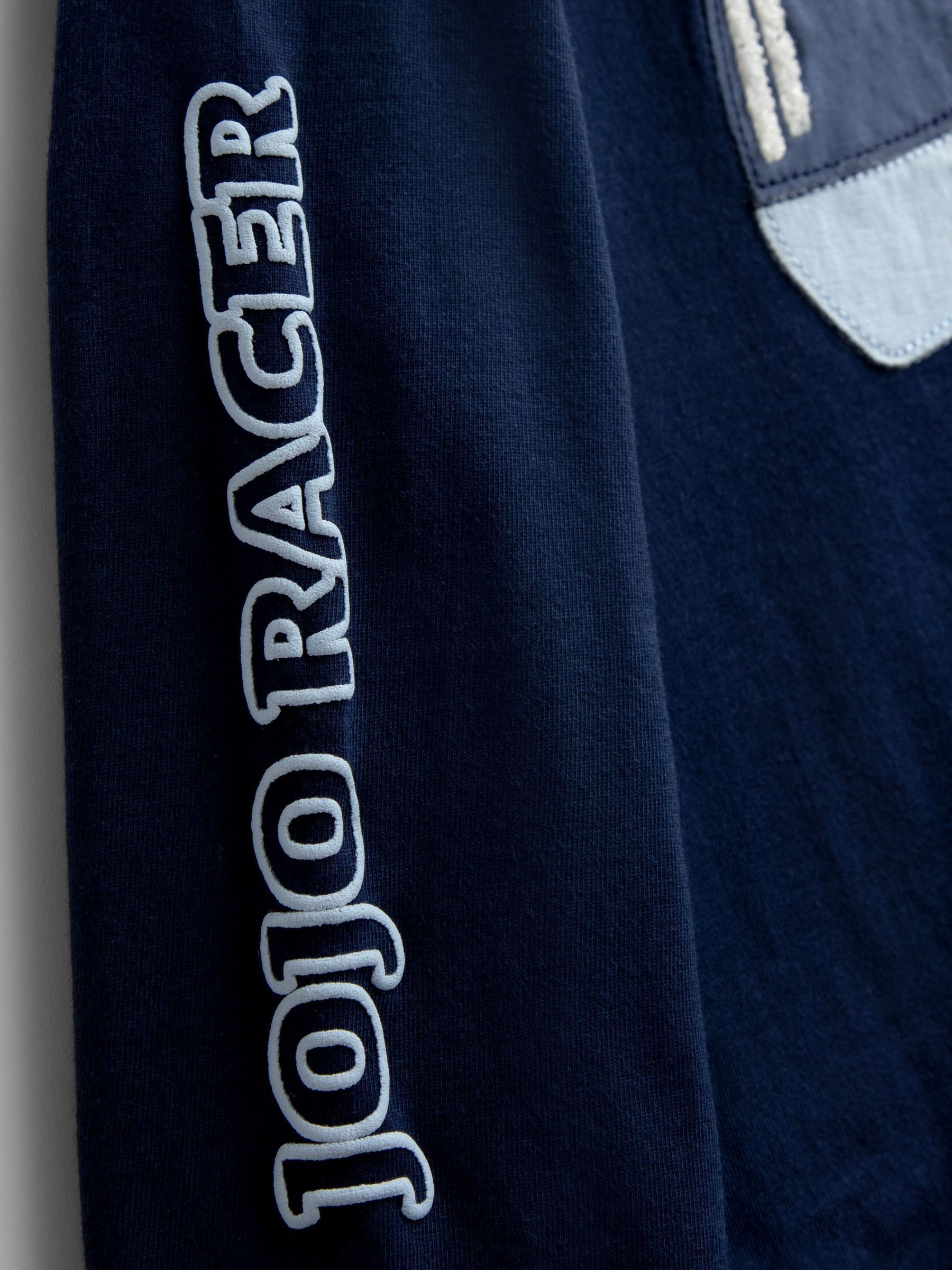 Navy Race Car Helmet Appliqué Top - Image 3 of 4