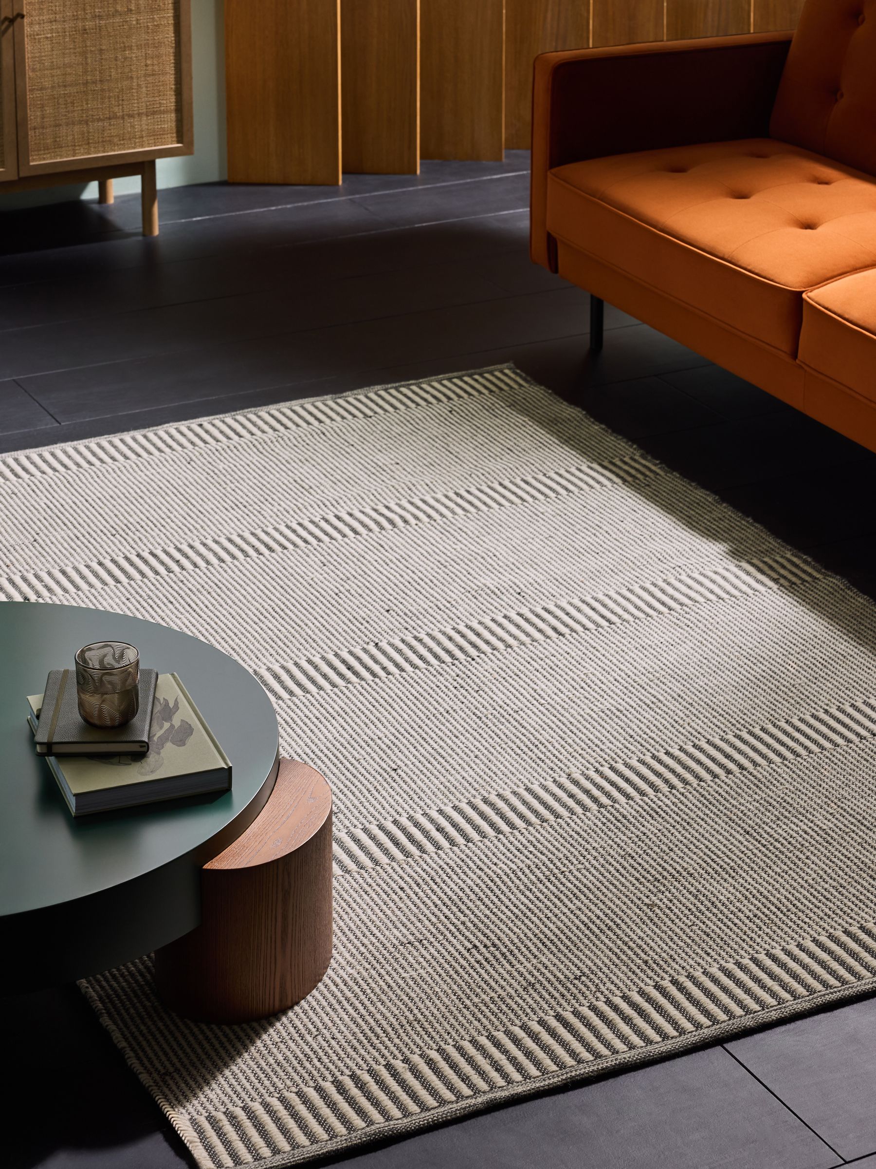 Atwell Woven Wool Rich Rug in Grey/Blue - Image 1 of 5